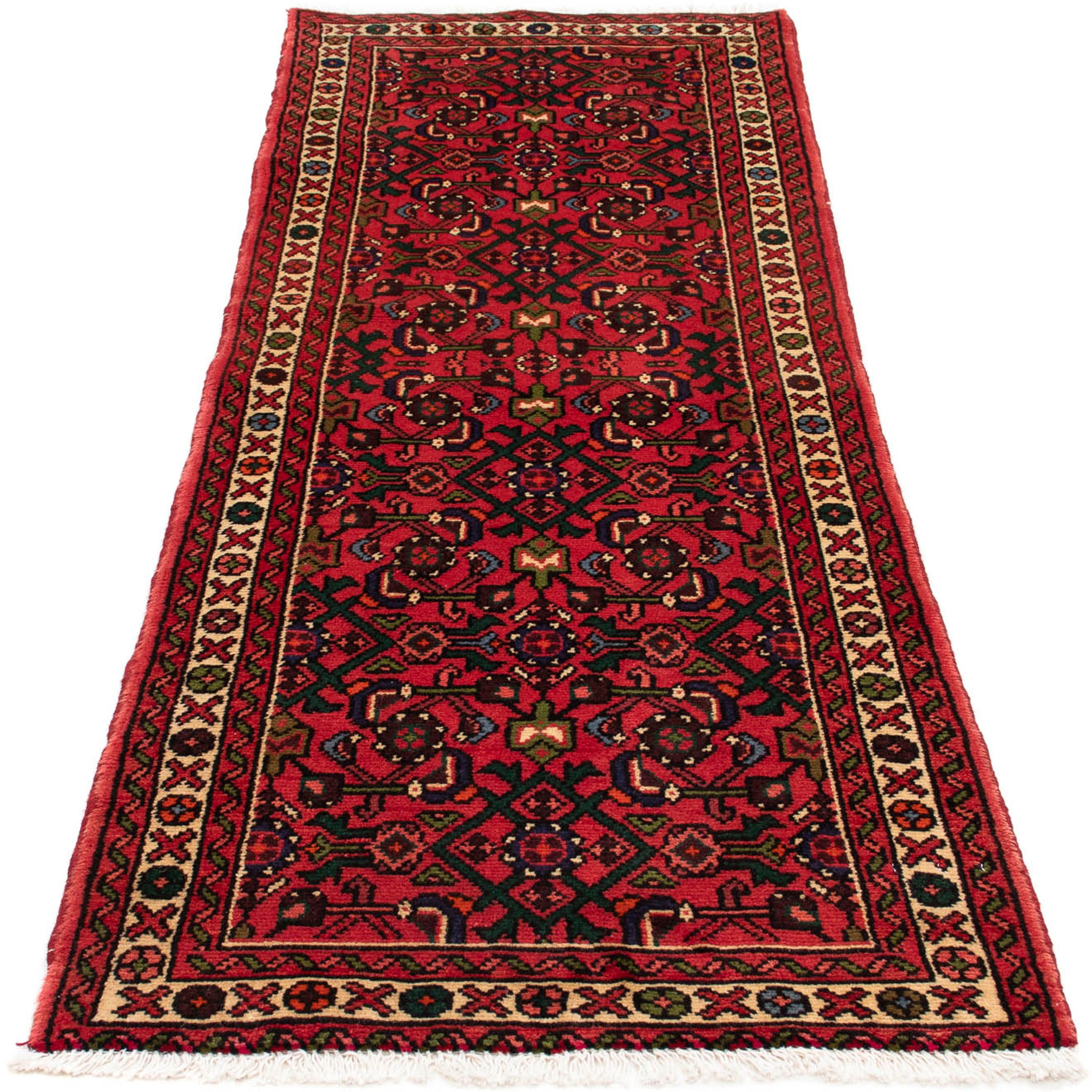 Image of morgenland Orientteppich »Perser - Nomadic - 198 x 75 cm - dunkelrot«, rechteckig, 10 mm Höhe, Wohnzimmer, Handgeknüpft, Einzelstück mit Zertifikat bei Ackermann Versand Schweiz