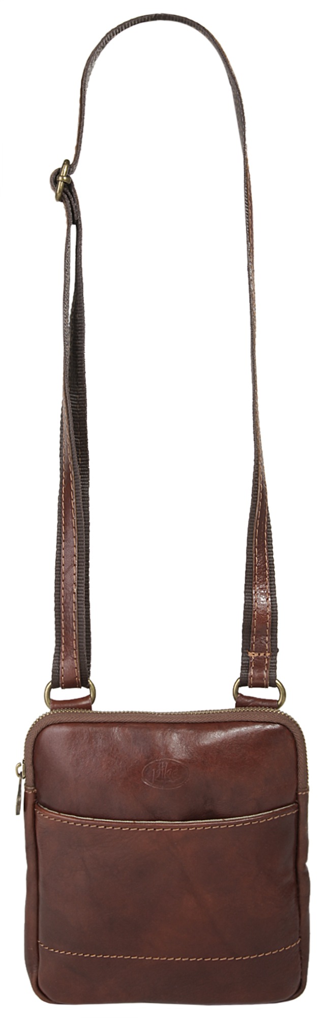 Piké Umhängetasche, echt Leder, Made in Italy