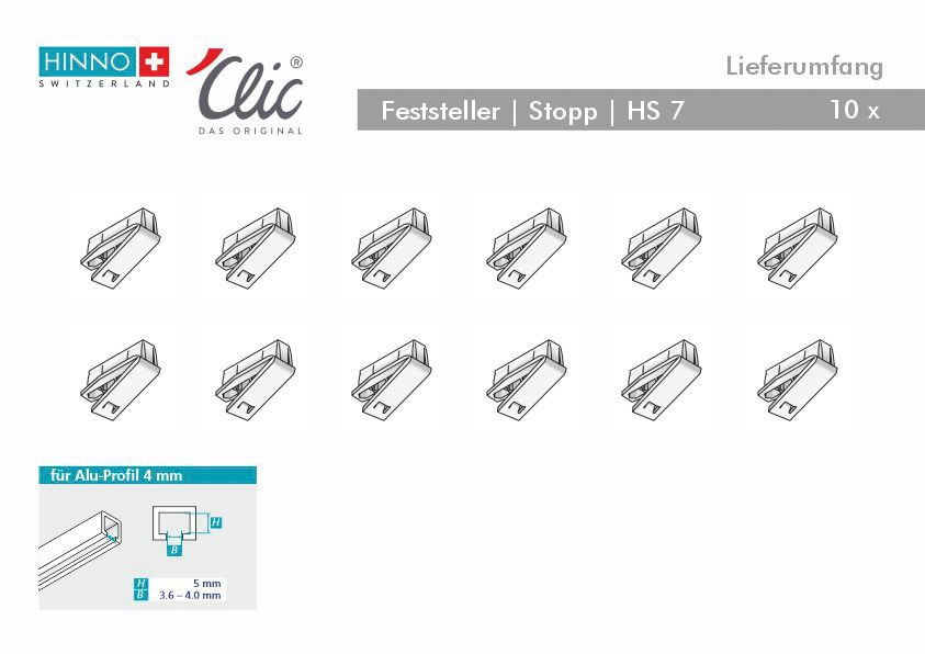 HINNO Feststeller »hinno-stop HS07«, (10 St.), HINNO Clic-Feststeller  günstig kaufen