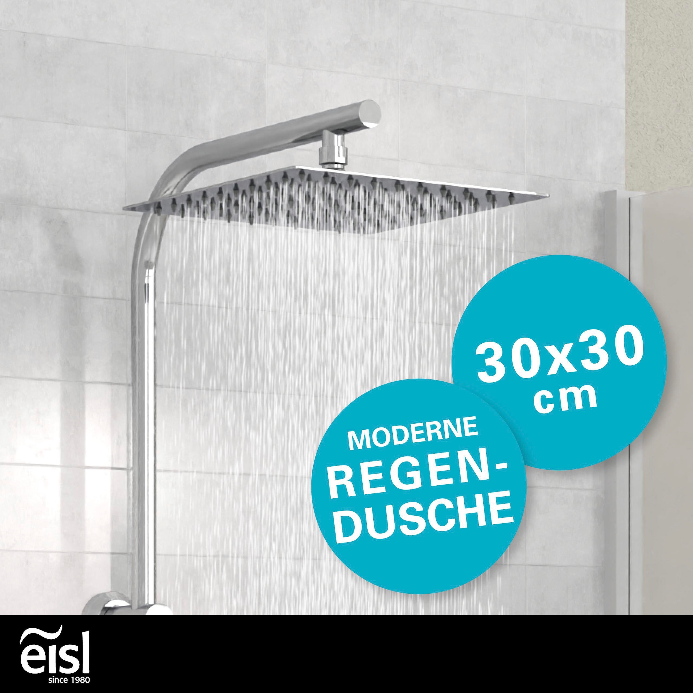 Eisl Duschsystem »EASY DELUXE« Regendusche, Antikalk, höhenverstellbar, inkl. Duschabzieher