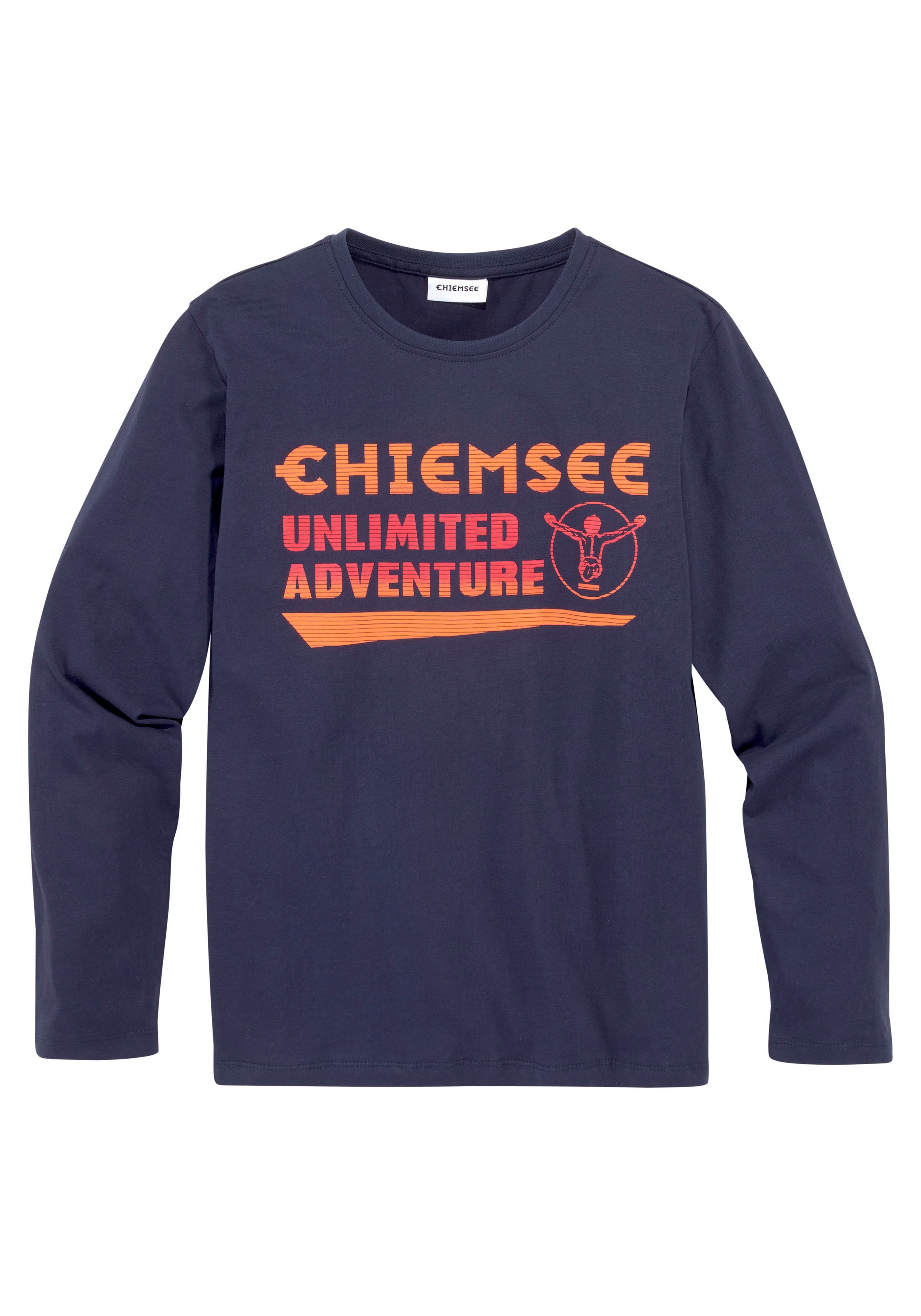 Trendige Chiemsee Langarmshirt, mit Druck im Mindestbestellwert Farbverlauf kaufen ohne