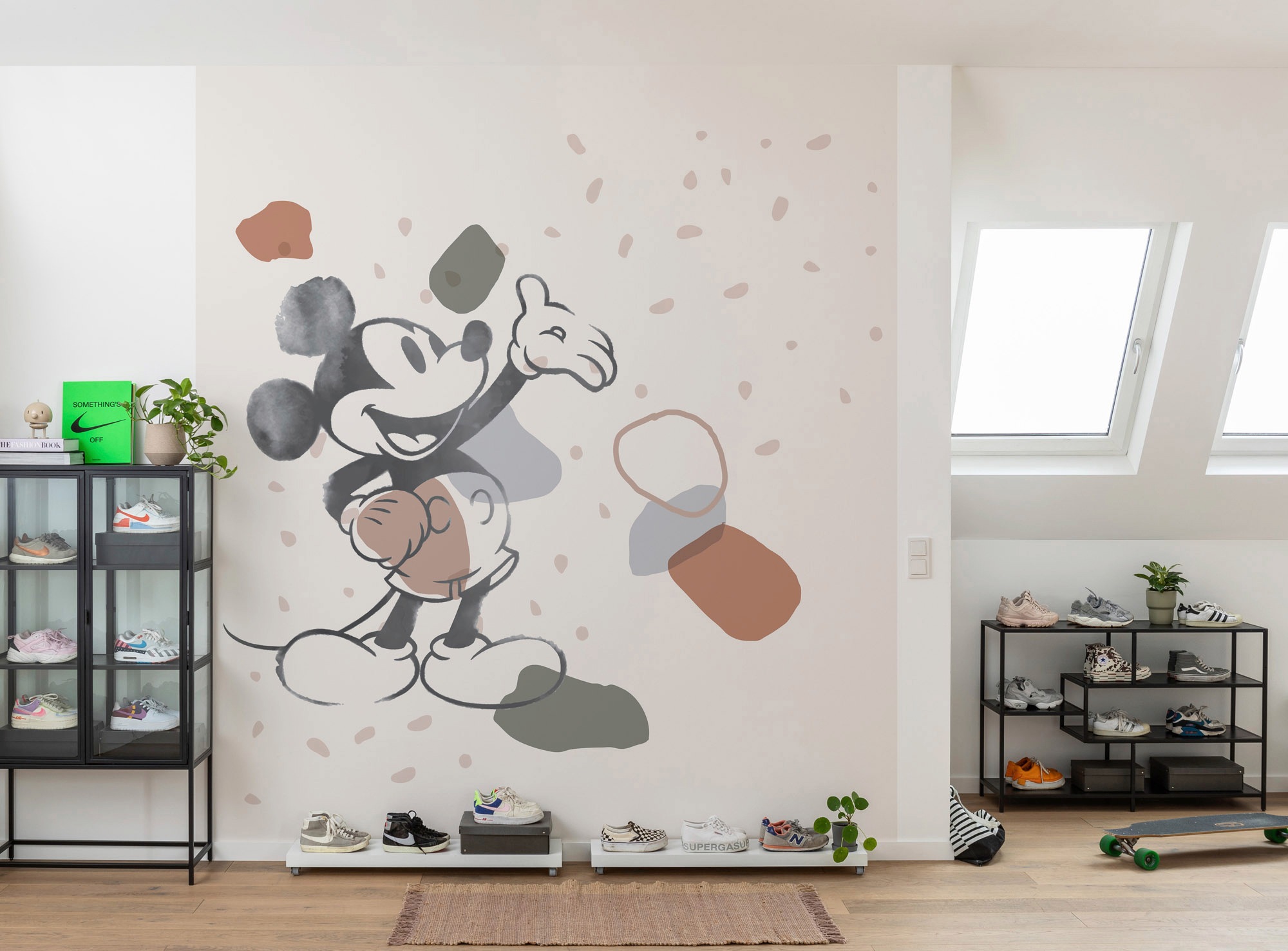Komar Vliestapete »Digitaldruck Vlies - Mickey Organic Shapes - Grösse 250 x 280 cm«, bedruckt, Kinderzimmer