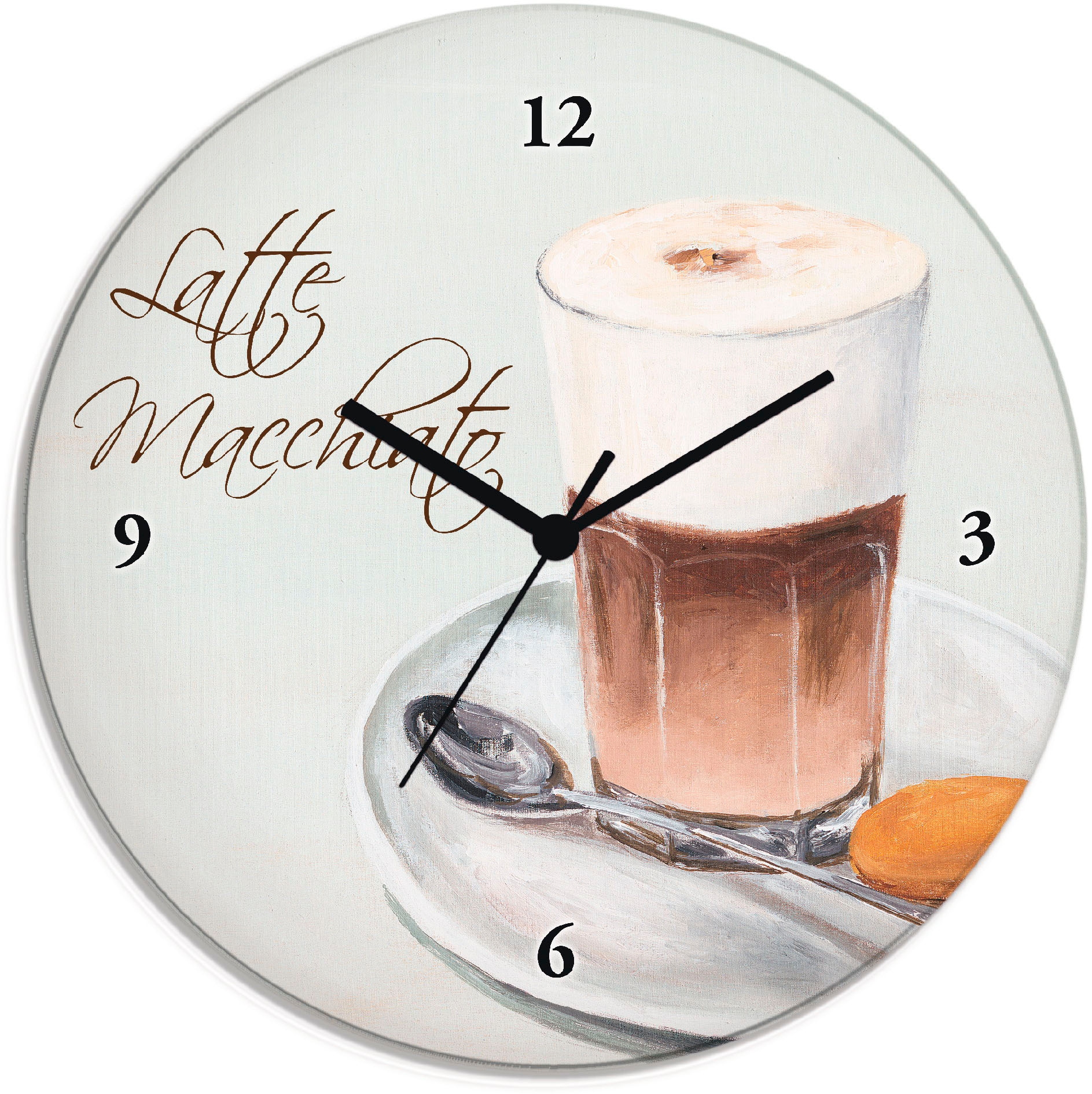 Image of Artland Wanduhr "Latte Macchiato" wahlweise mit Quarz- oder Funkuhrwerk, lautlos ohne Tickgeräusche