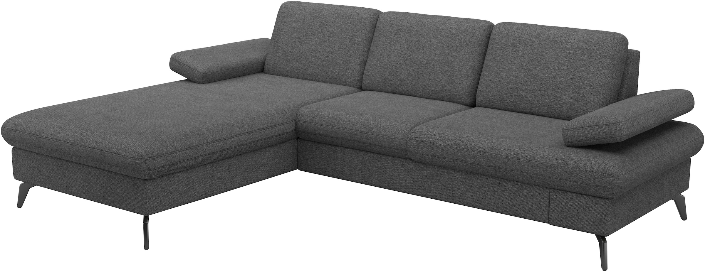 sit&more Ecksofa »Morris Jubi L-Form«, inkl. Armteilfunktion und 1 Zierkissen, wahlweise mit Bettfunktion