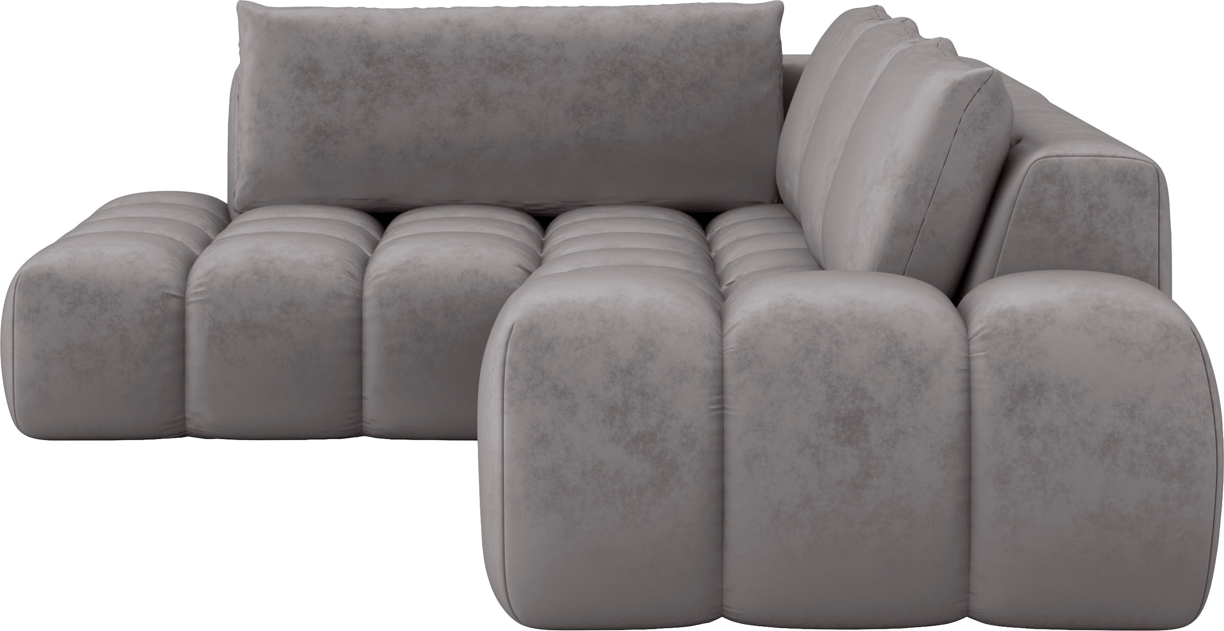INOSIGN Ecksofa »AZITA Designsofa, elegant und bequem L-Form, Bubble-Optik«, lose Rückenkissen, traumhafte Steppung, Masse B/T/H: 352/210/72 cm