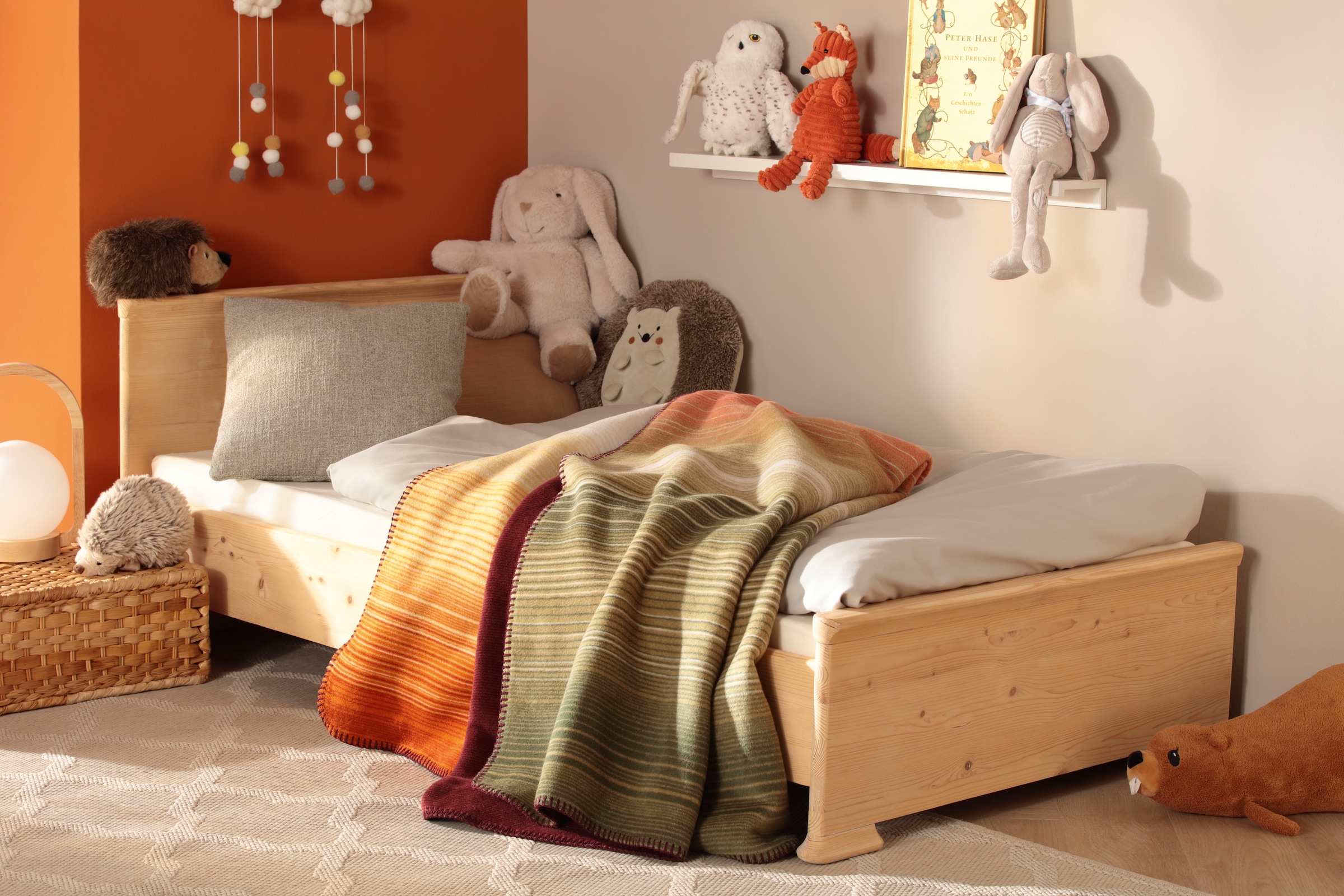 Biederlack Wohndecke »Wohndecke Woodland«, 150 x 200, mit Zierstich