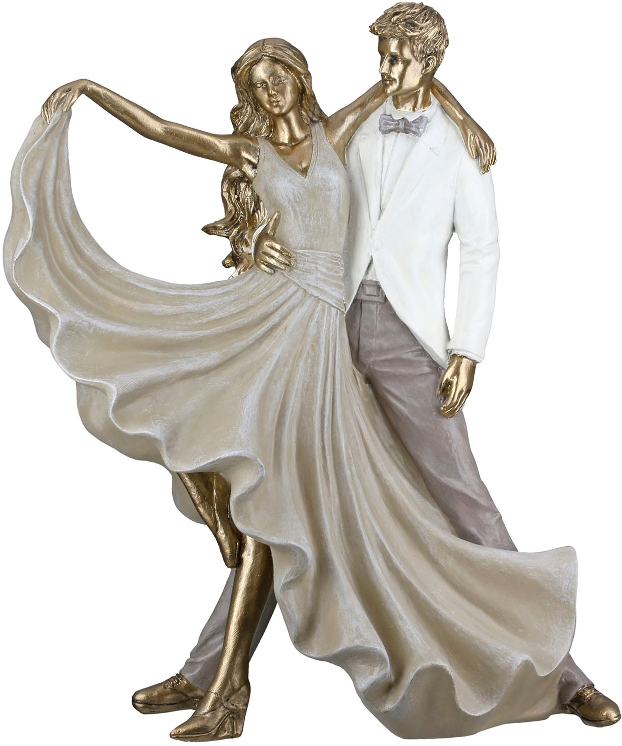 GILDE Figurine de décoration »Figur Tänzer Salsa goldfarben«
