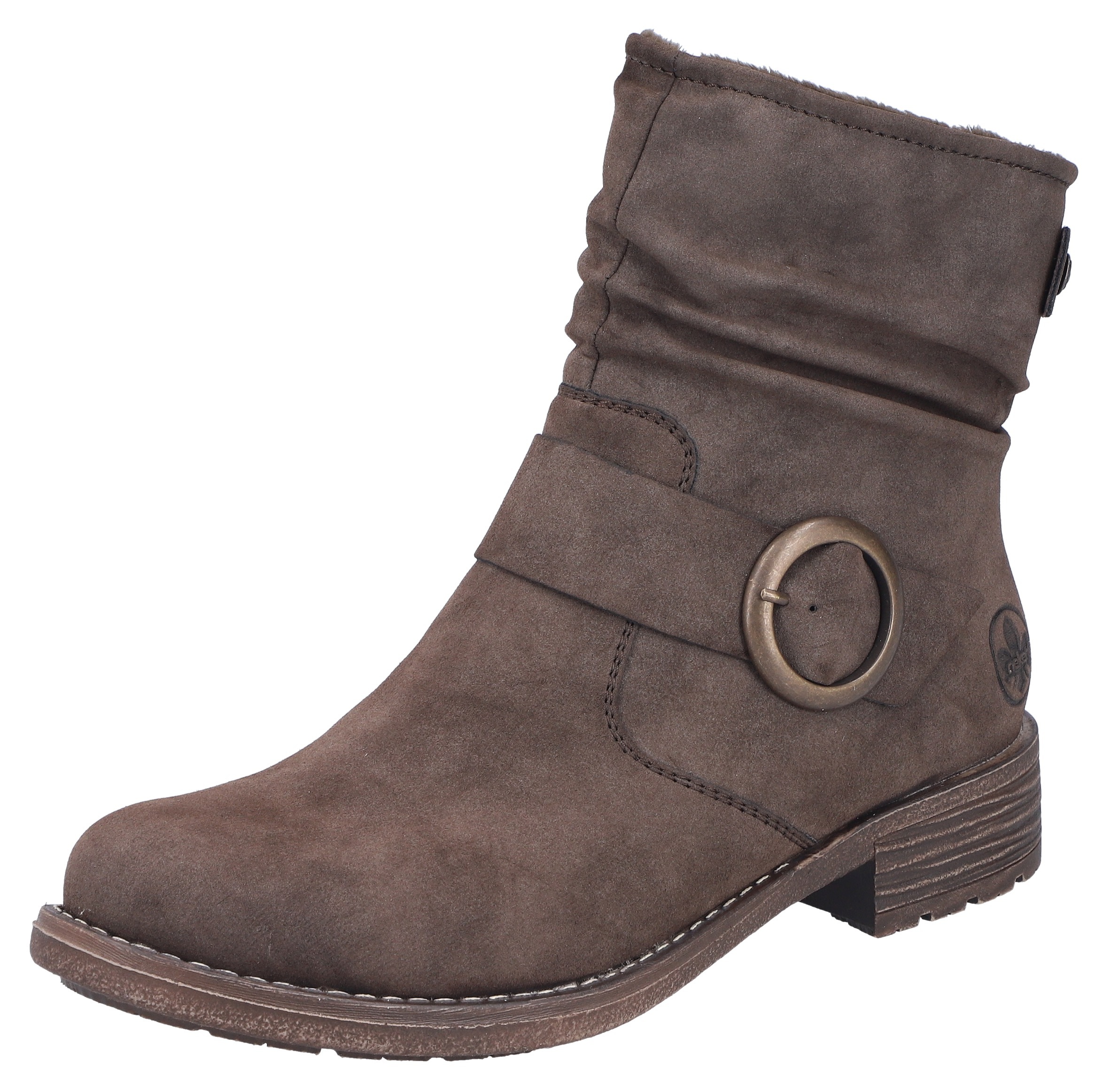 Image of Rieker Stiefelette Boots, Blockabsatz, slouchy Schaft und Innenreissverschluss