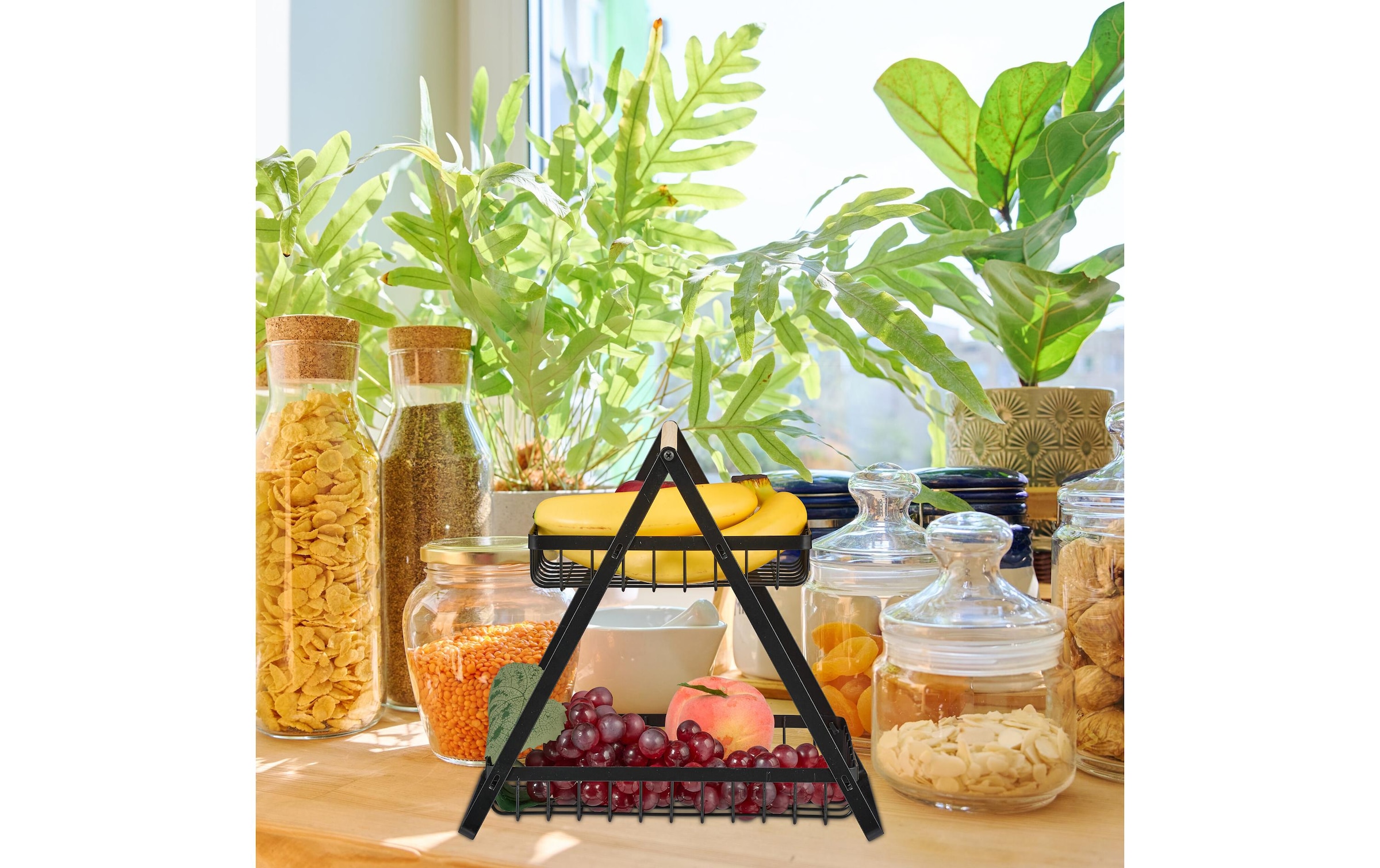 relaxdays Coupe à fruits »2-stöckig« 1 cuis