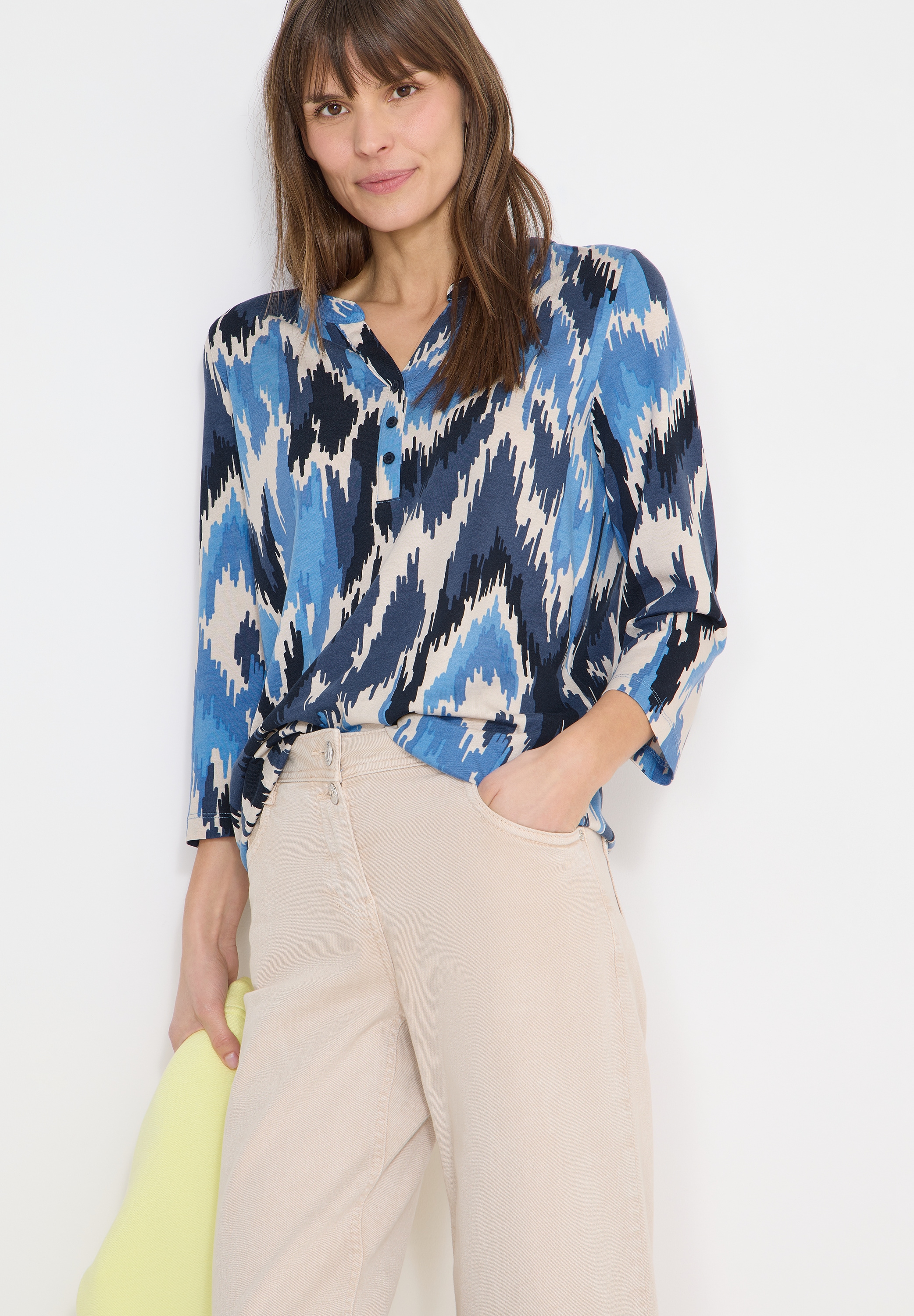 Image of Cecil 3/4-Arm-Shirt mit grafischem Muster und im Tunika-Look