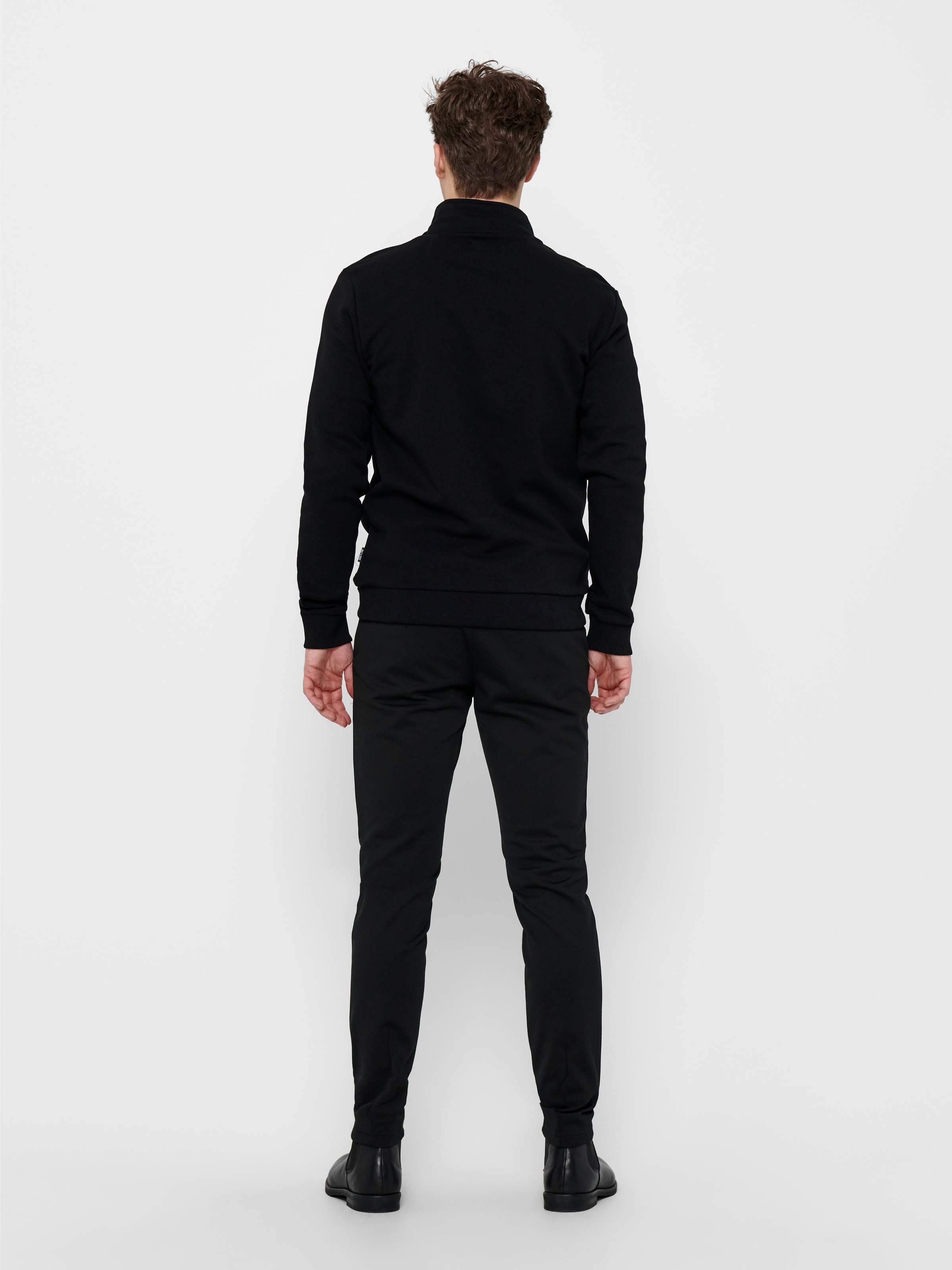ONLY & SONS Sweat-shirt »ONSCERES HALF ZIP SWEAT«, mélange coton, coupe régulière
