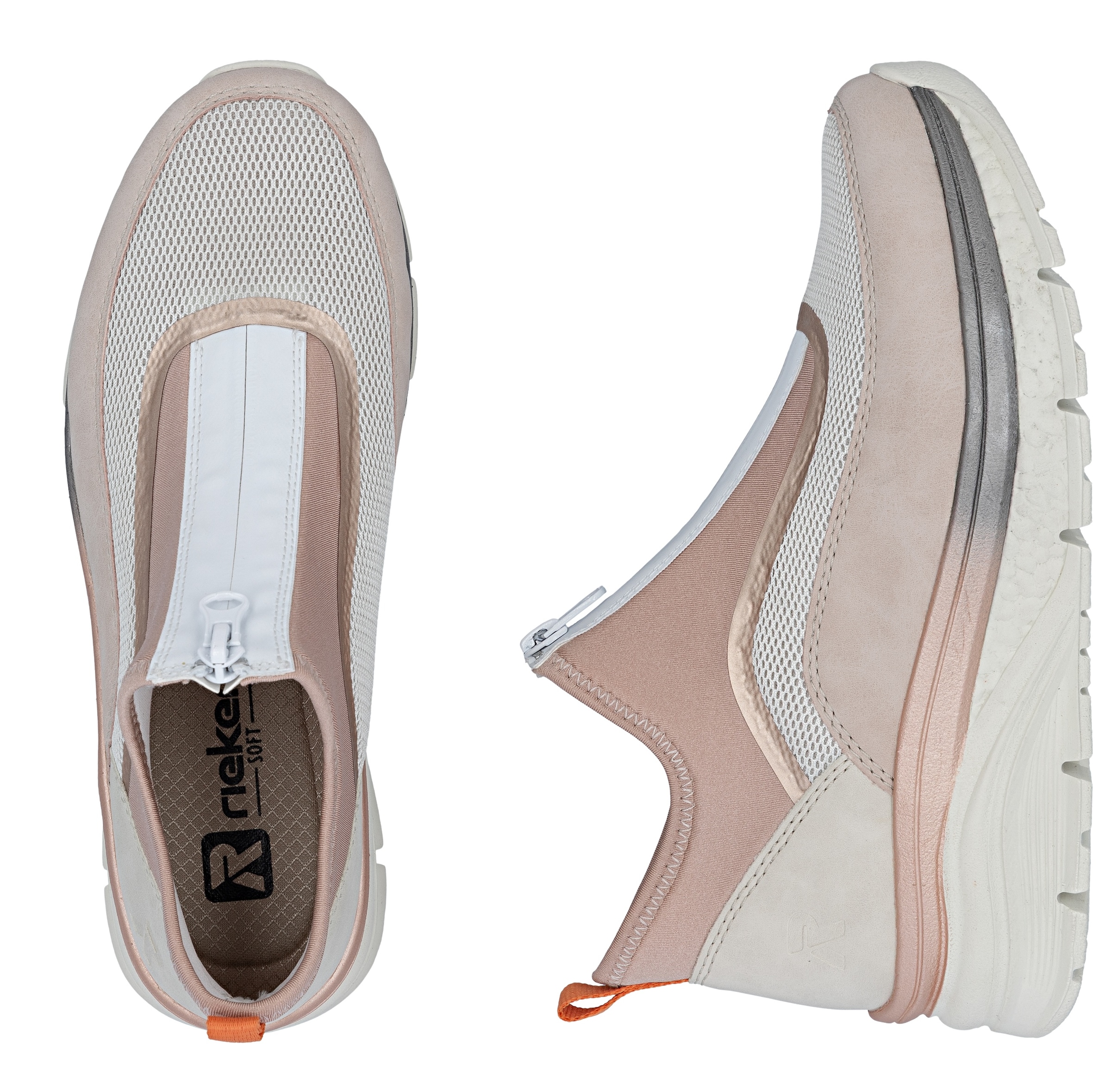 Rieker Schlupfboots  , Keilabsatz, Freizeitschuh, High Top-Sneaker, Reissverschluss