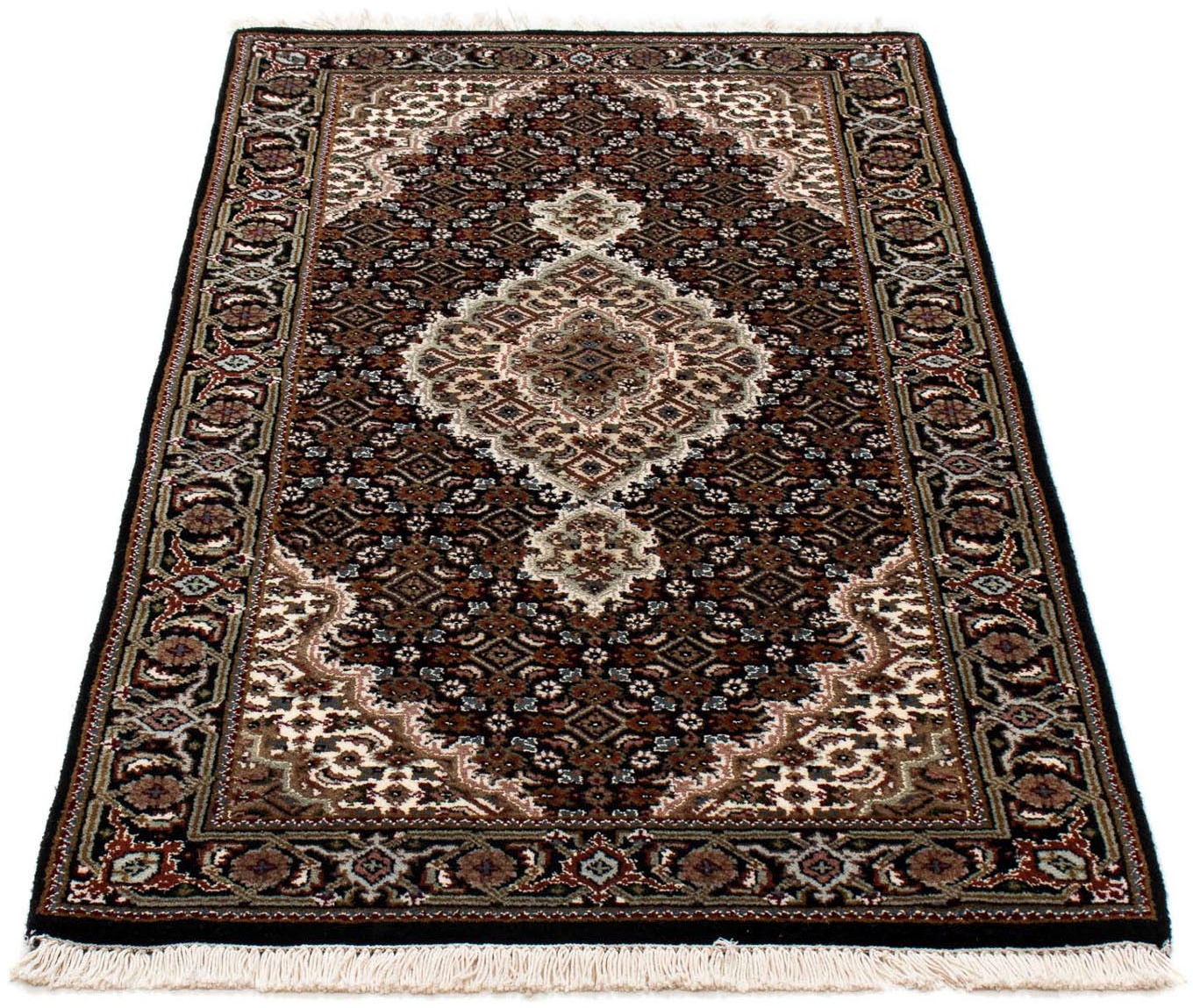 Image of morgenland Seidenteppich »Täbriz Medaillon 90 x 60 cm«, rechteckig, 1 mm Höhe, Handgeknüpft bei Ackermann Versand Schweiz
