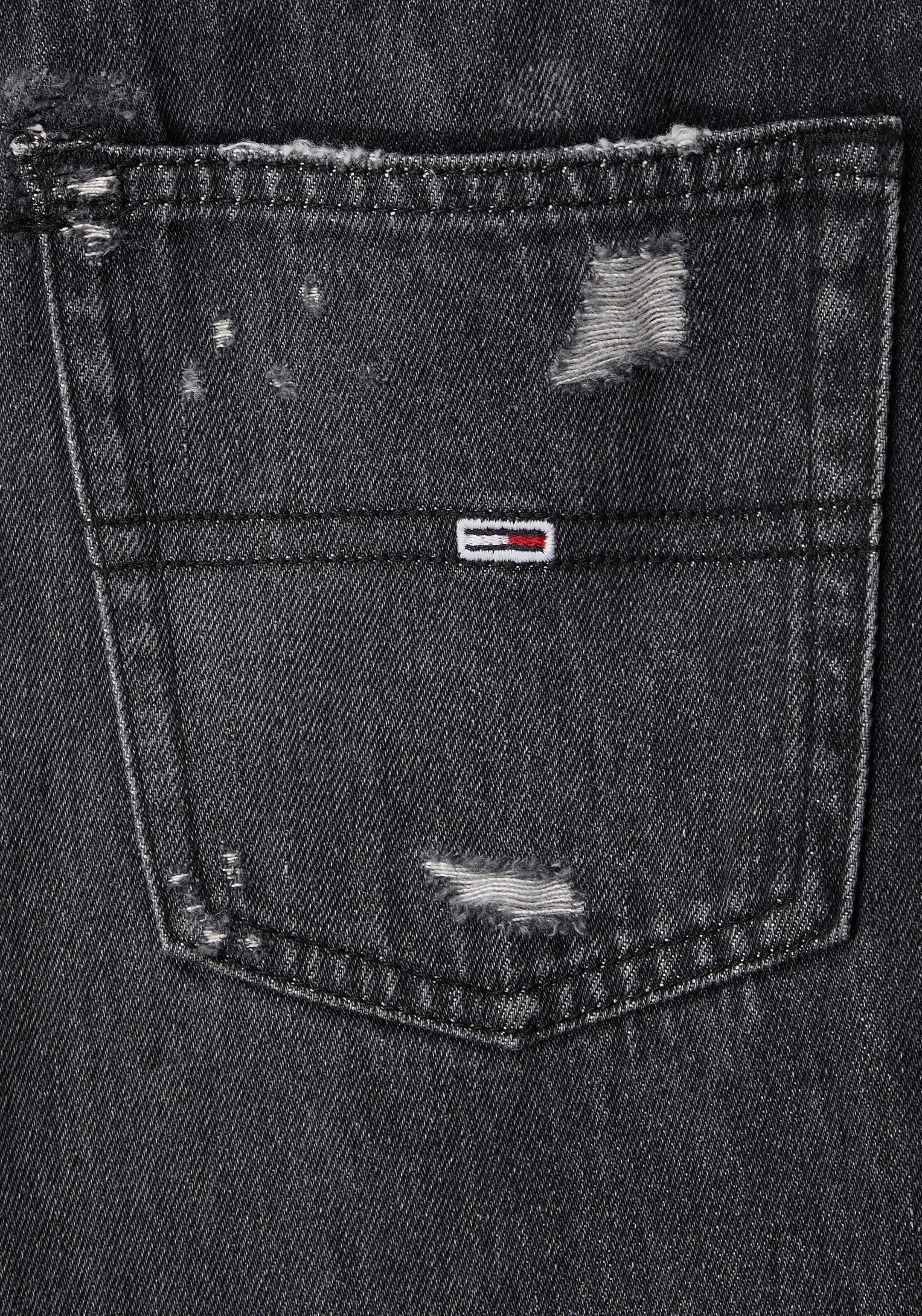 Jeans AG8081«, mit gesticktem Jeans Tommy Weite Destroyed-Details Schriftzug & ♕ WIDE Jeans »CLAIRE bestellen versandkostenfrei Tommy HR