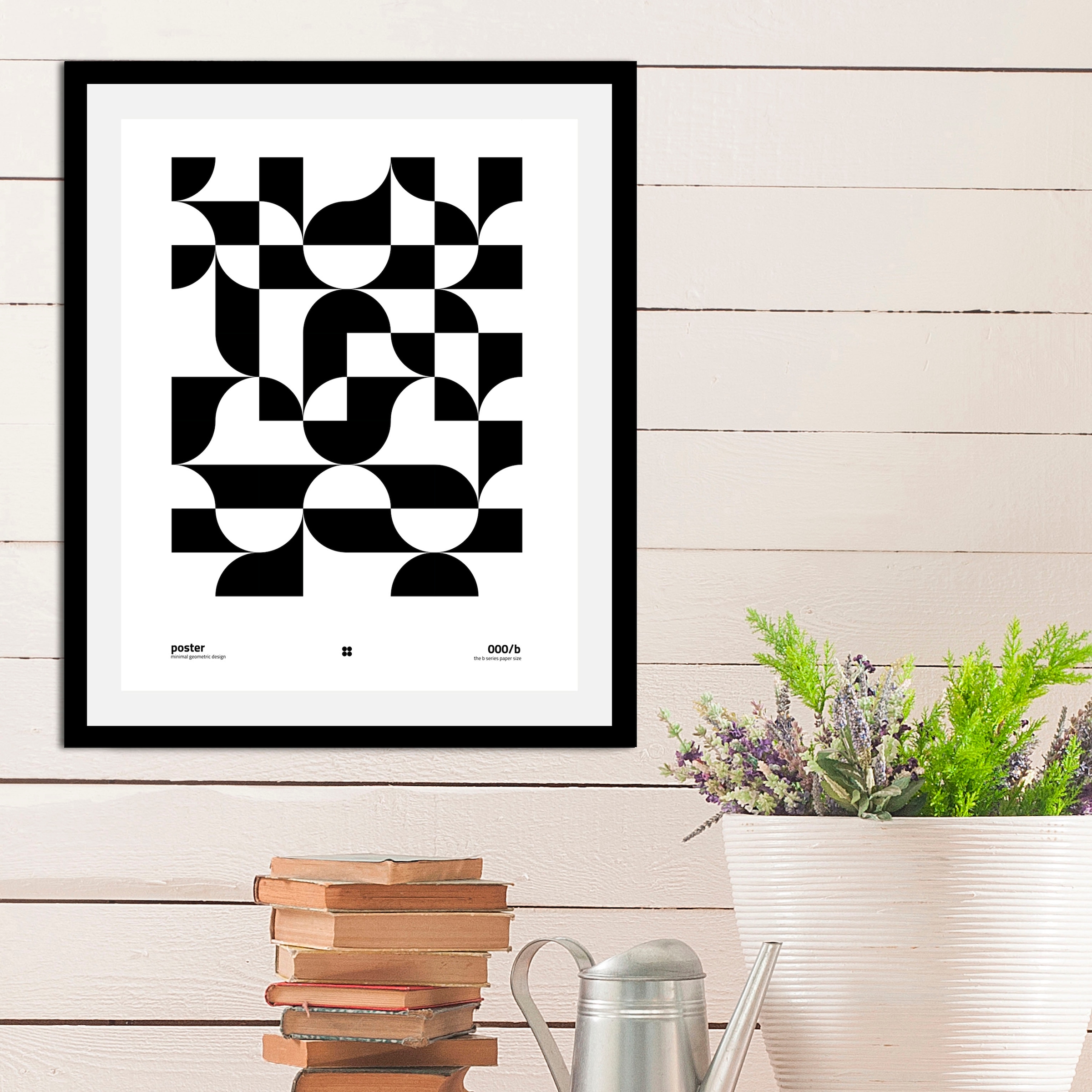 Image of queence Bild "Checkers" Abstrakt Art Kunst Schriftzüge Schwarz-Weiss 1 Stk. tlg. gerahmt