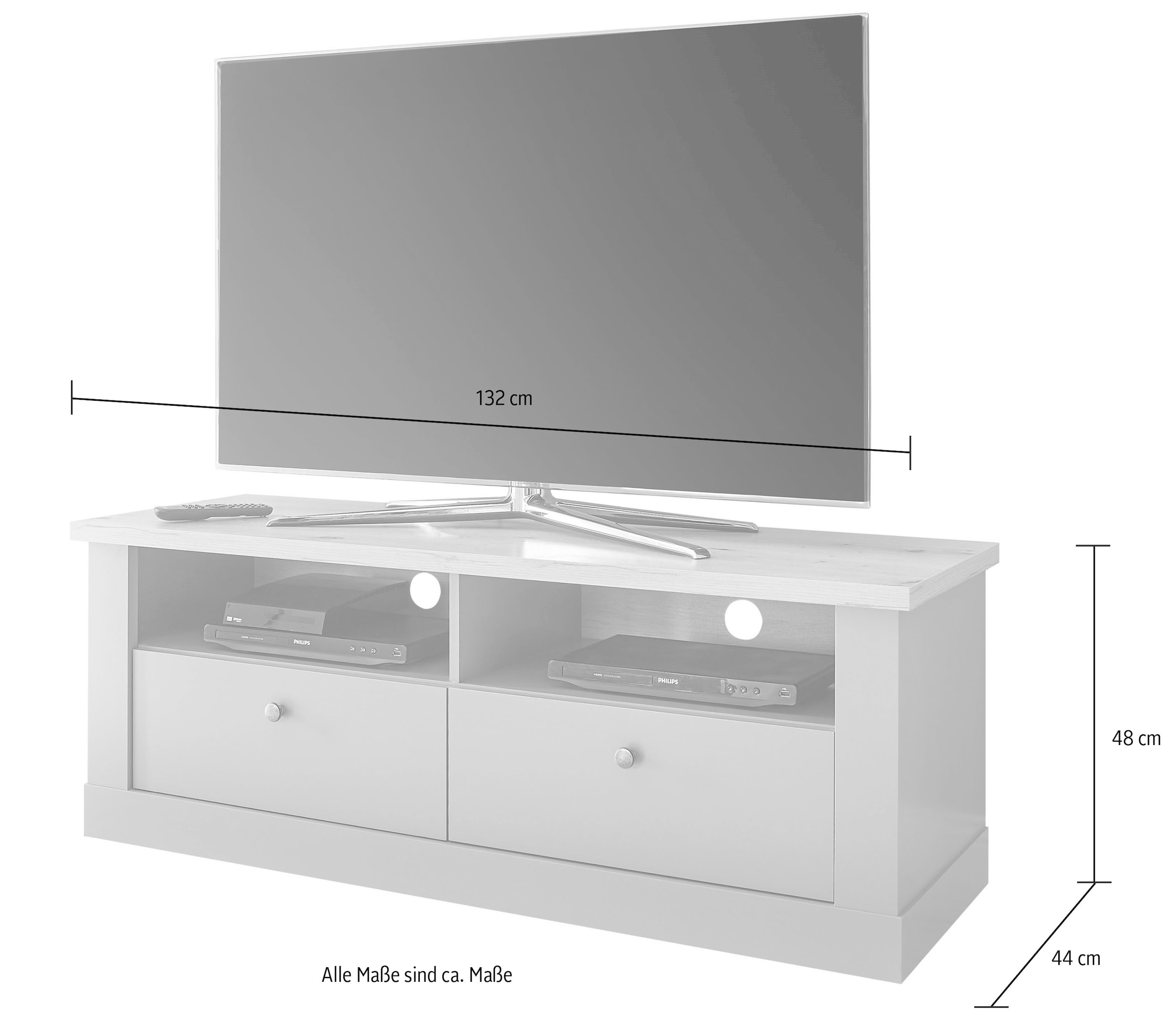 Home affaire Lowboard »CHAMBORD«, Breite ca. 132 cm