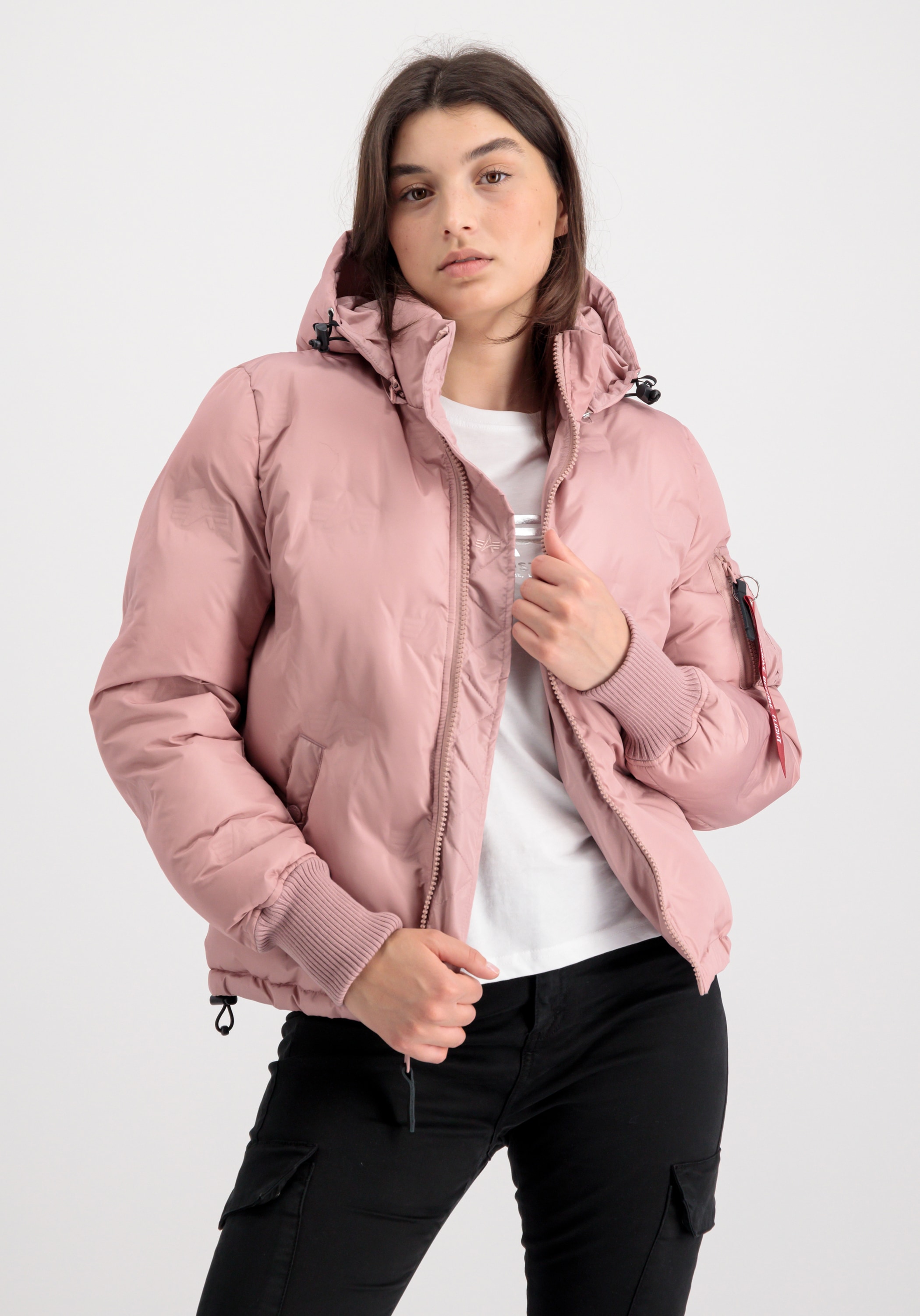 Image of Alpha Industries Winterjacke "Hooded Logo Puffer Women"