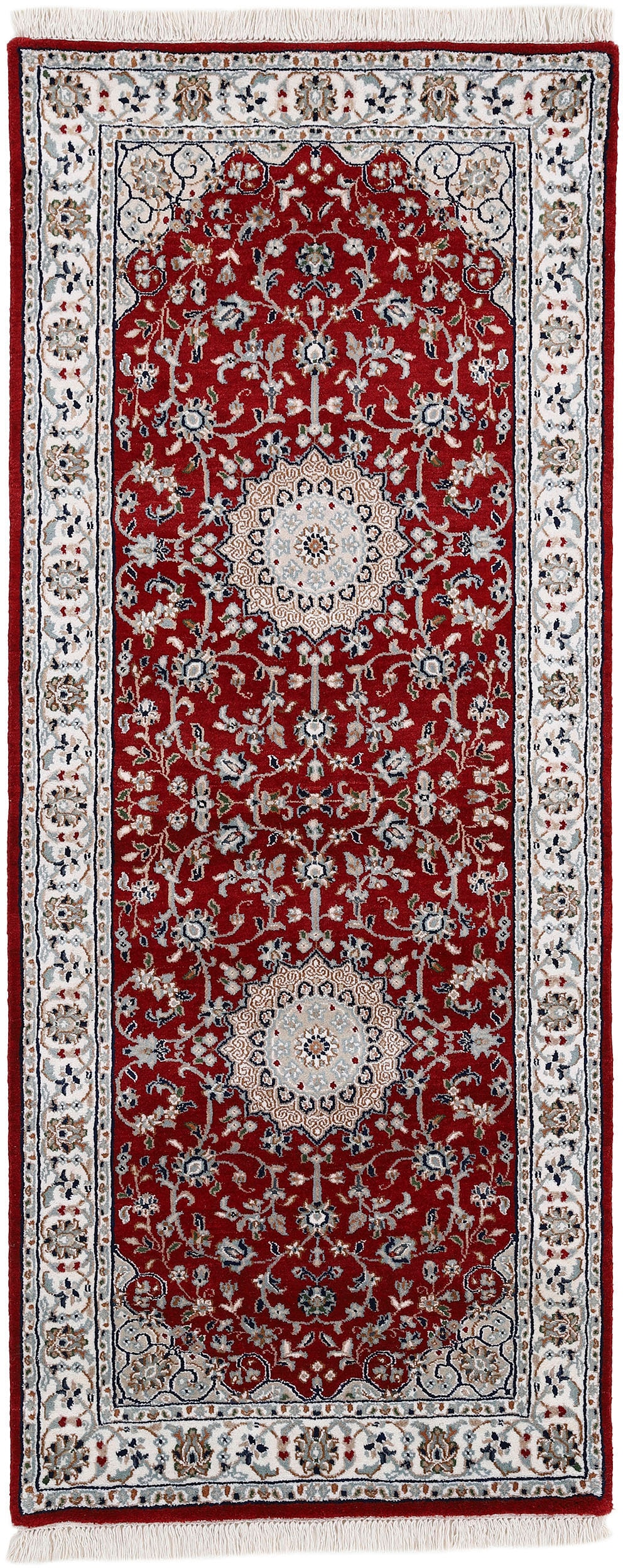 Image of Woven Arts Orientteppich "Nain, auch als Läufer" rechteckig 15 mm Höhe handgeknüpft, mit Fransen, reine Wolle, Wohnzimmer