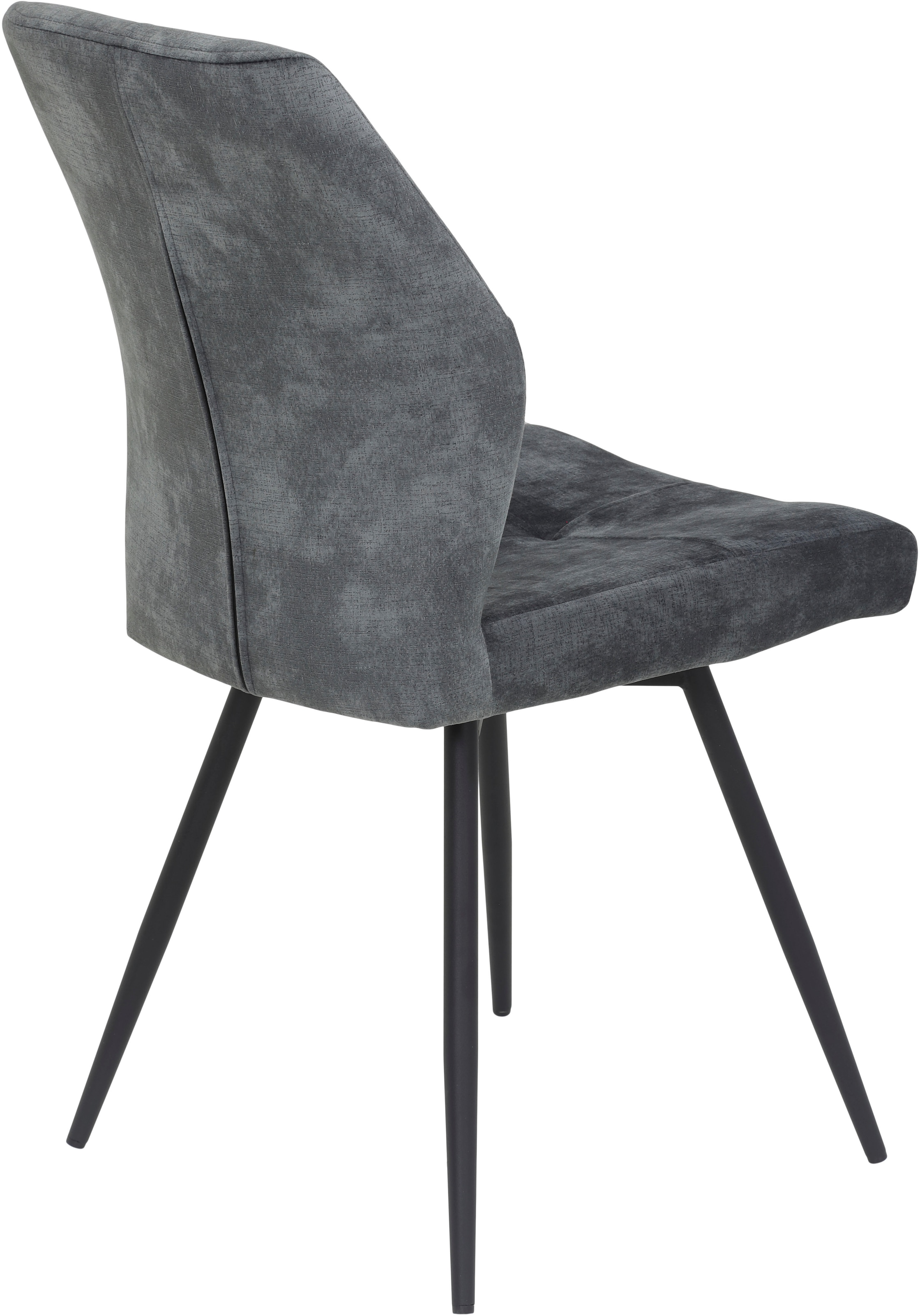 HELA Chaise à 4 pieds »ALLY« (Set) 2 cuis4-Fuss, 360° drehbar, gepolstert, Vintage Velvet mit Steppnähten