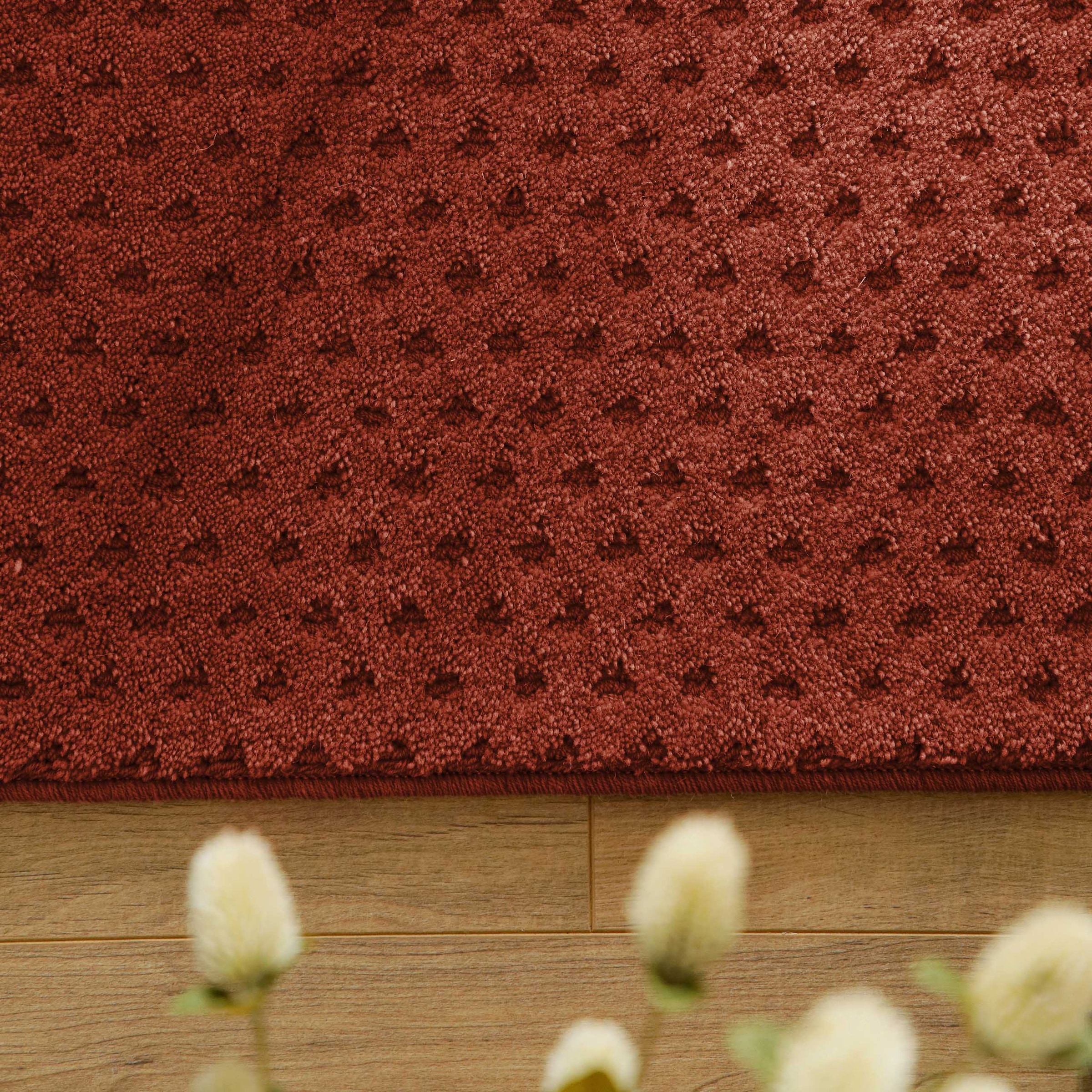 Wecon home Teppich »Castello THREE« rechteckig 7 mm Höhe Schurwolle, Kurzflor mit Hoch-Tief-Effekt, Wohnzimmer, Punktmuster