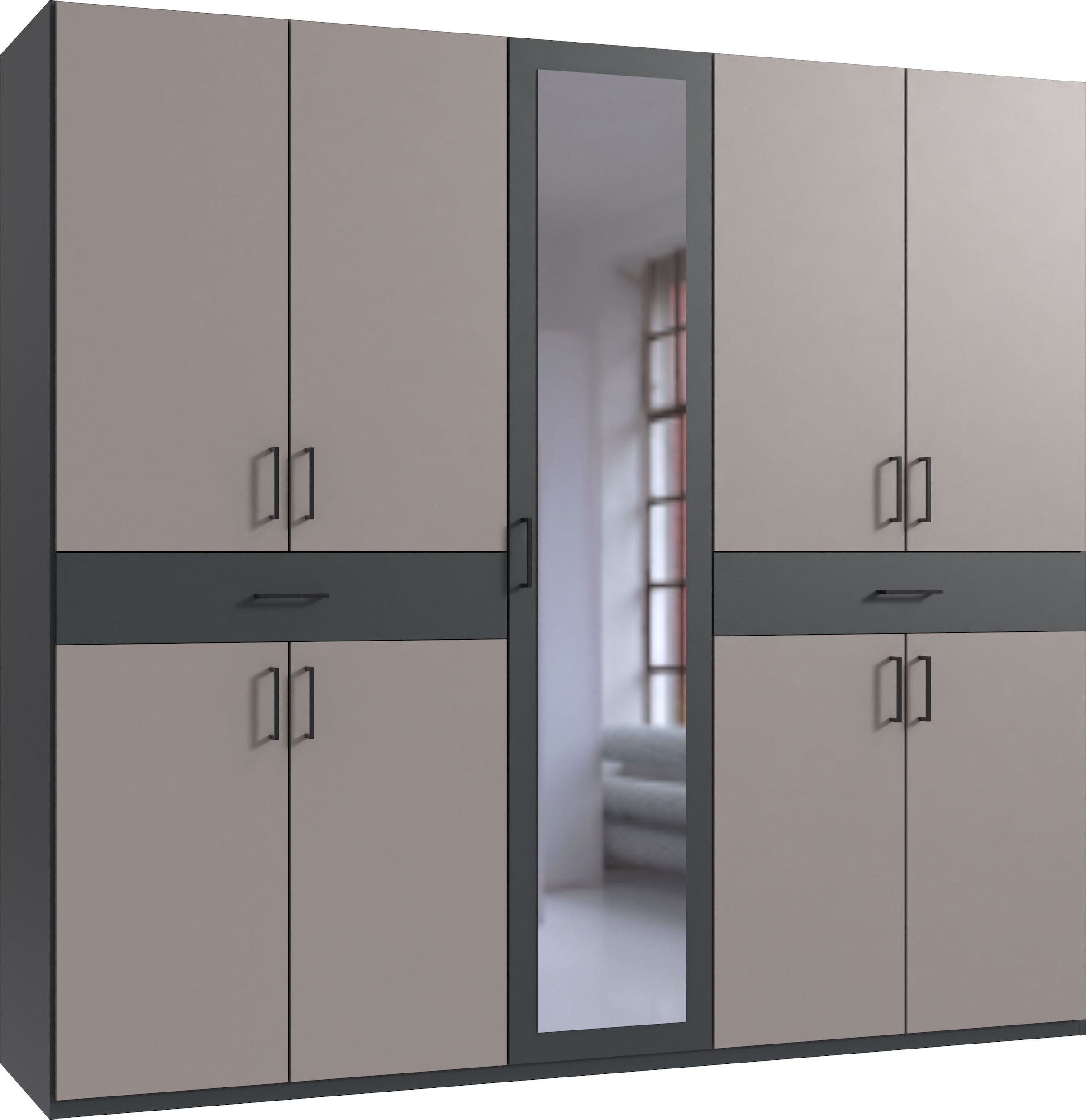 Image of Wimex Drehtürenschrank "Tibet" mit Schubkästen auf bequemer Zugriffshöhe