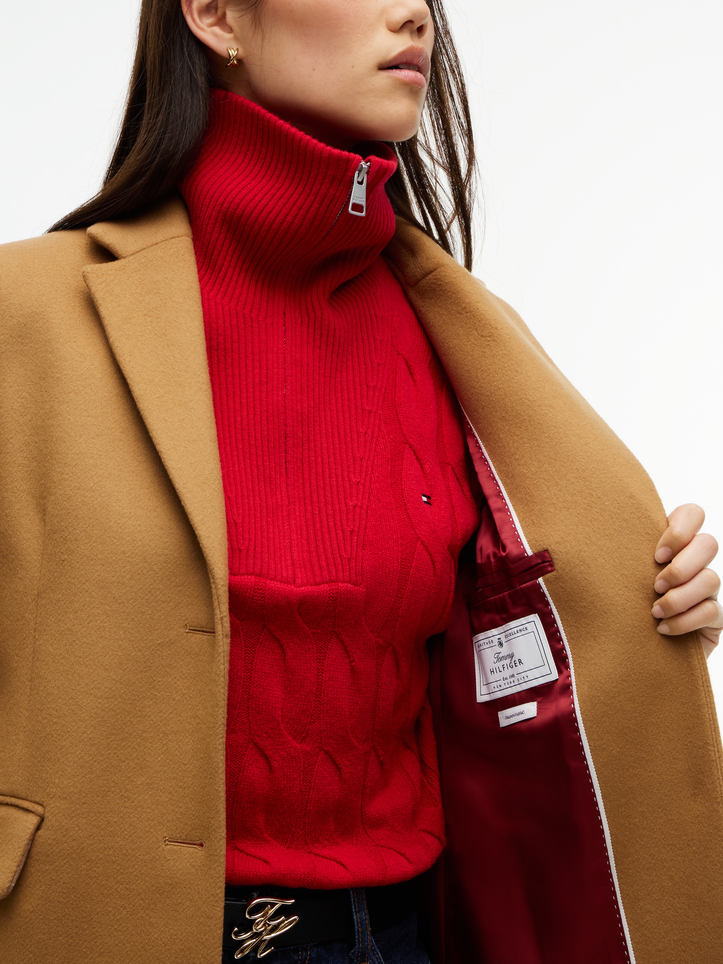 Tommy Hilfiger Manteau court »WOOL CLASSIC SB COAT« Materialmix, mit Wolle, auch in grossen Grössen