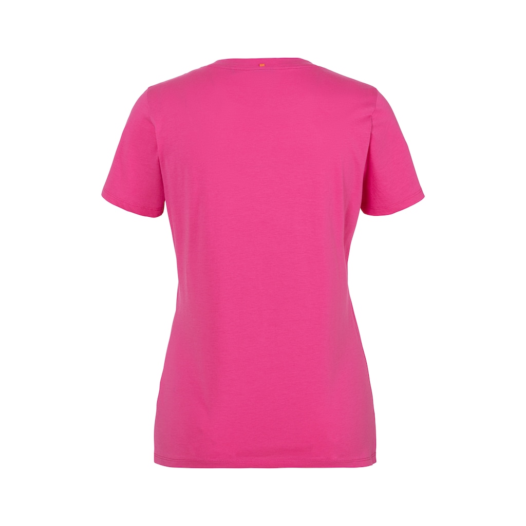 BOSS ORANGE T-Shirt »C_Elogo Premium Damenmode«, mit kontrastfarbenem BOSS-Schriftzug