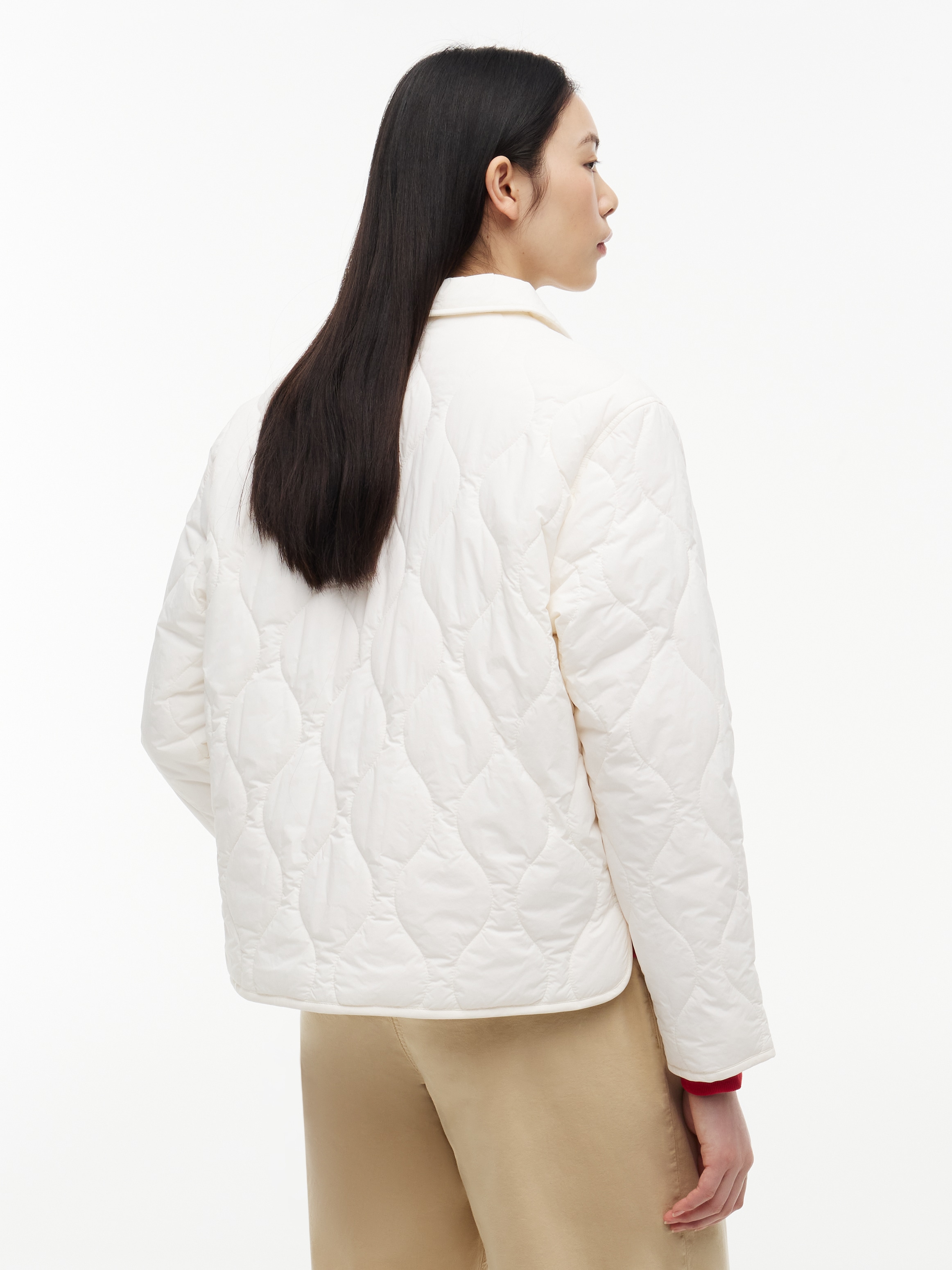 Tommy Jeans Veste matelassée »TJW COACH COLLAR QUILTED JACKET« fibre synthétique, broderie drapeau