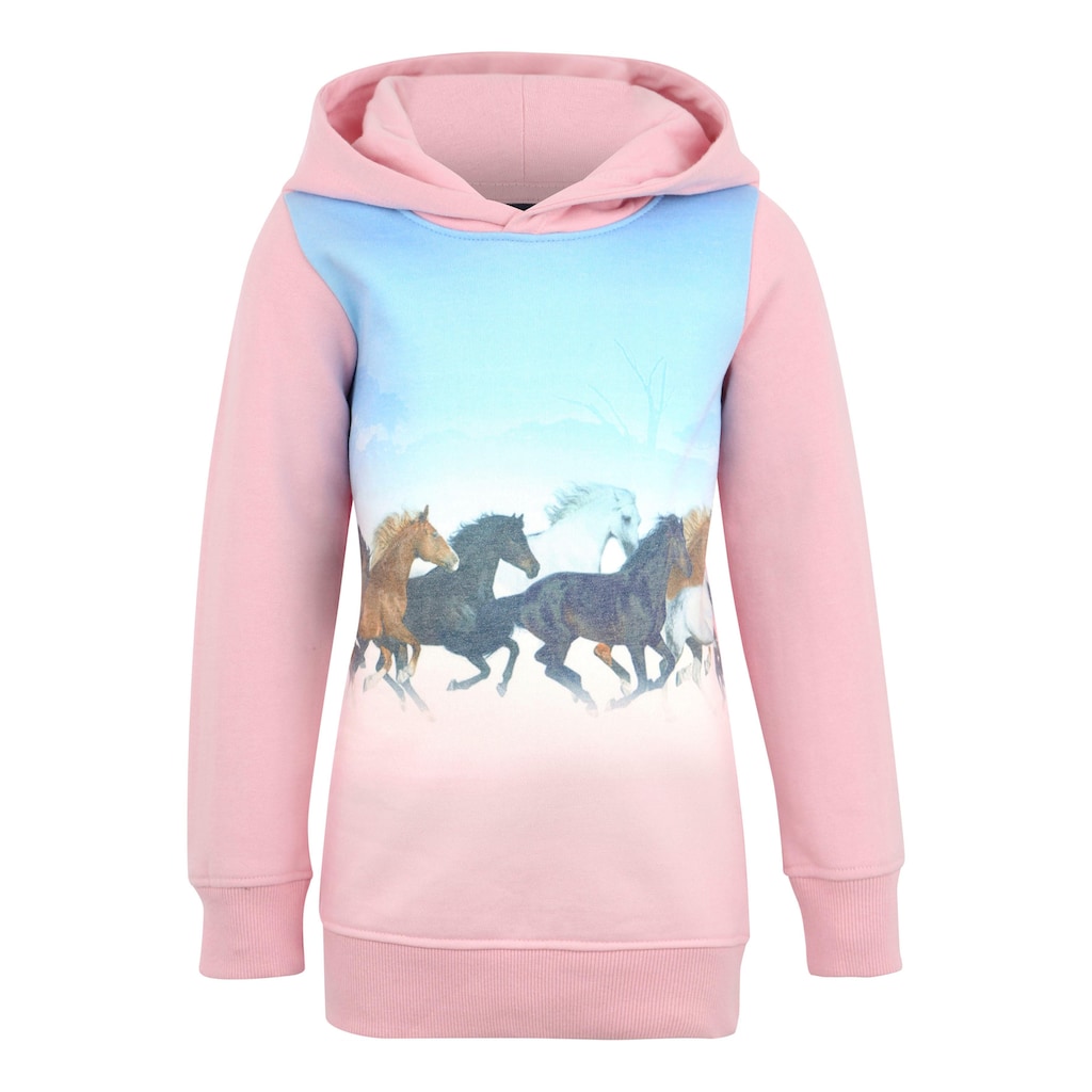 KIDSWORLD Longsweatshirt »für kleine Mädchen«, mit Pferdedruck