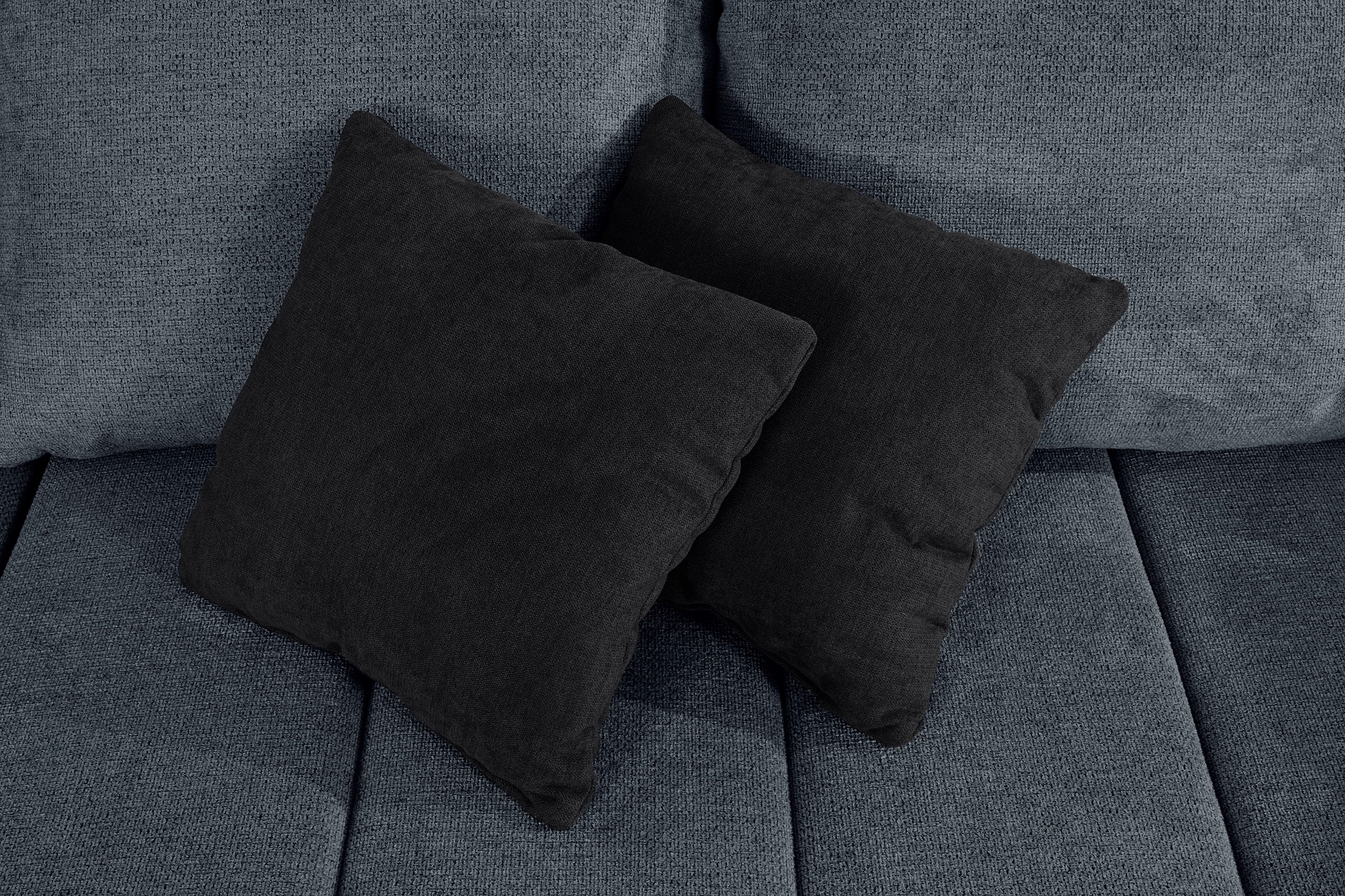 INOSIGN Ecksofa »Imola, elegant und modern, aktuelle Steppung im Sitz, bequem, L-Form«, frei im Raum stellbar, wahlweise mit Bettfunktion und Bettkasten