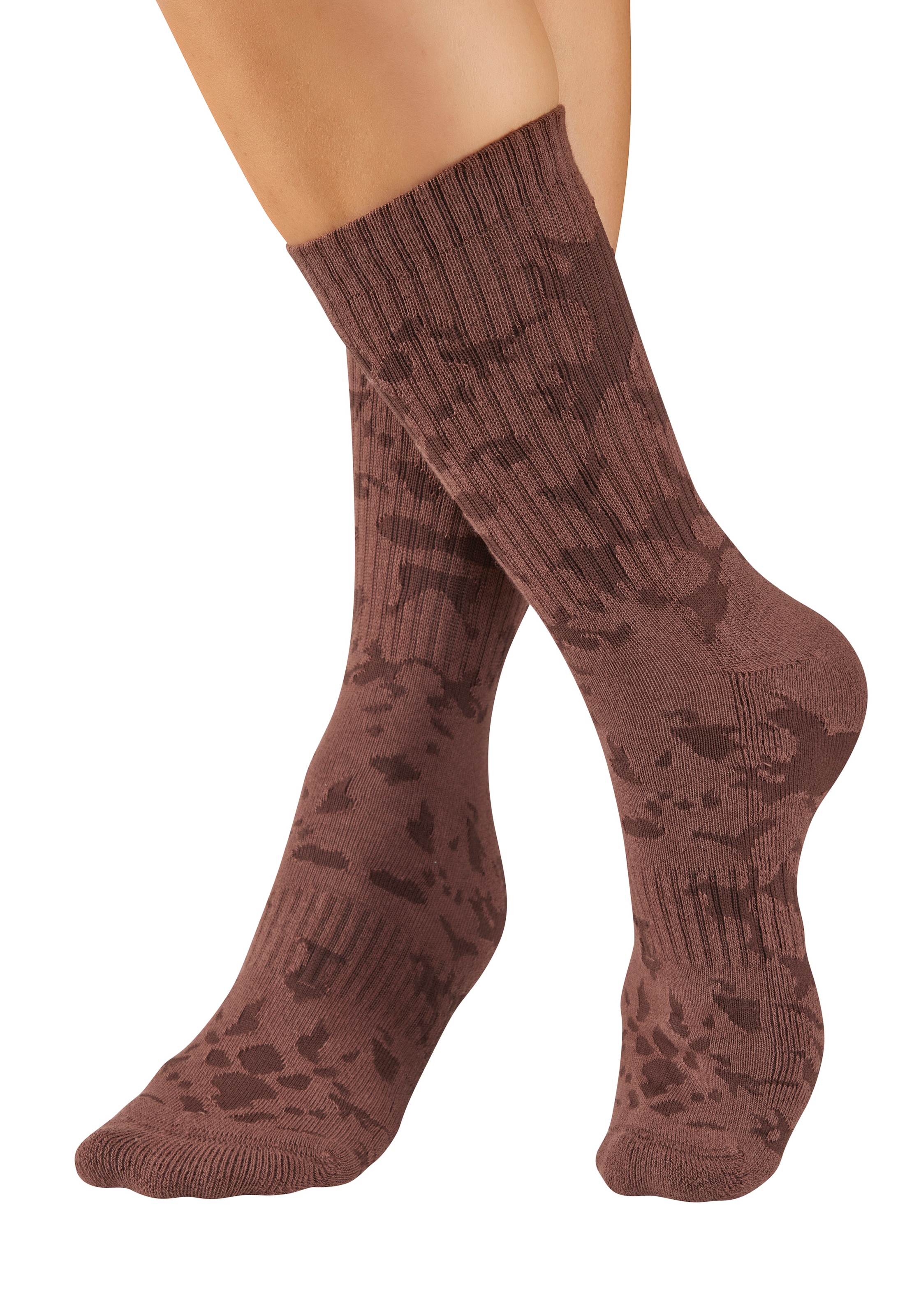 Buffalo Tennissocken »Damen Fussfrottee Sportsocken; modisch« Packung, 5 Paar tlg. in unterschiedlichen Animal Muster Designs