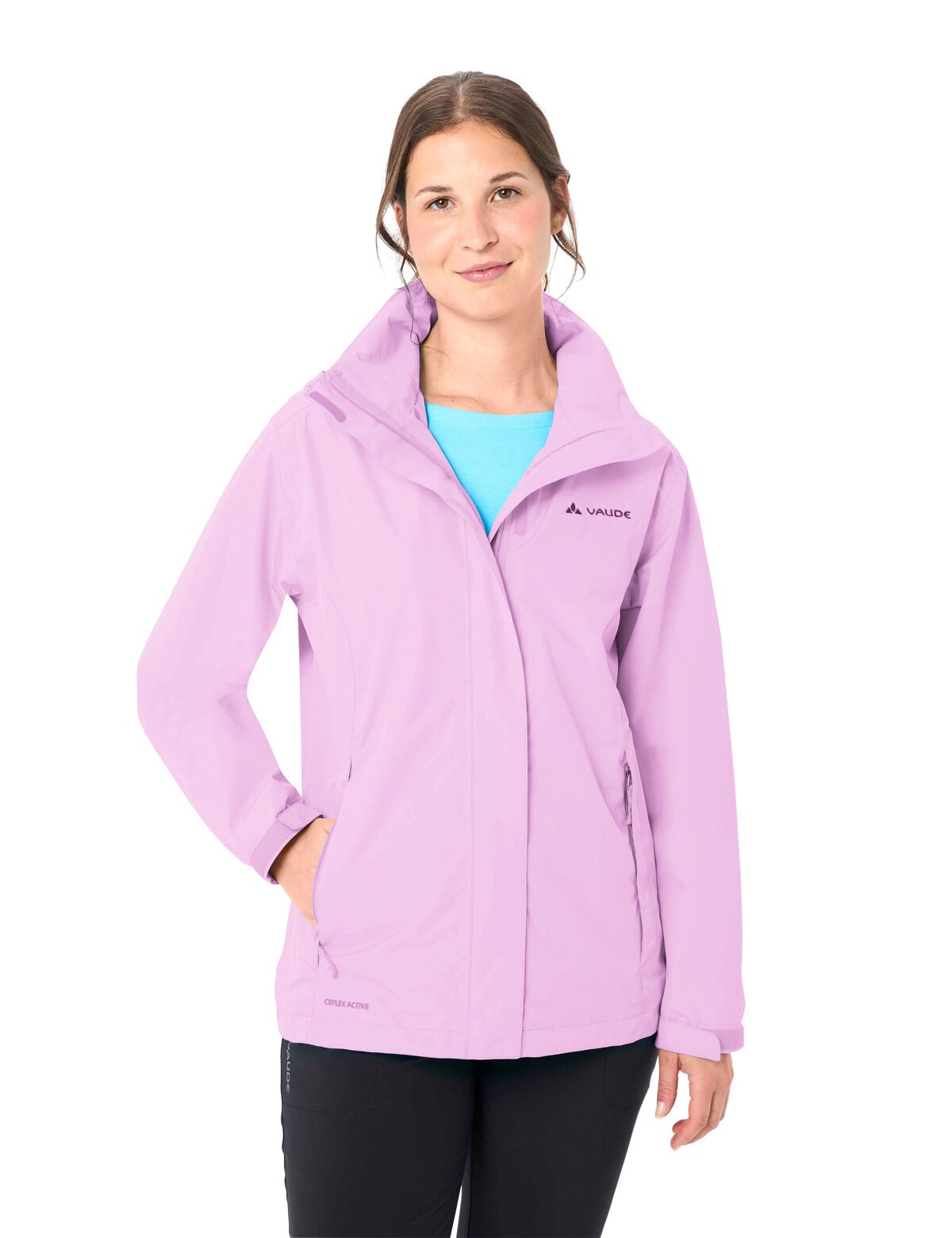 VAUDE Veste de pluie »Women's Escape Light Jacket« mit Kapuze für Wandern und Trekking, atmungsaktives Material, wasserdicht