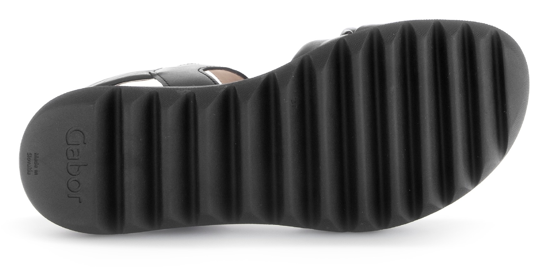 Gabor Sandale à lanières  , chaussure d'été, sandale compensée, chaussure confortable avec fermeture velcro