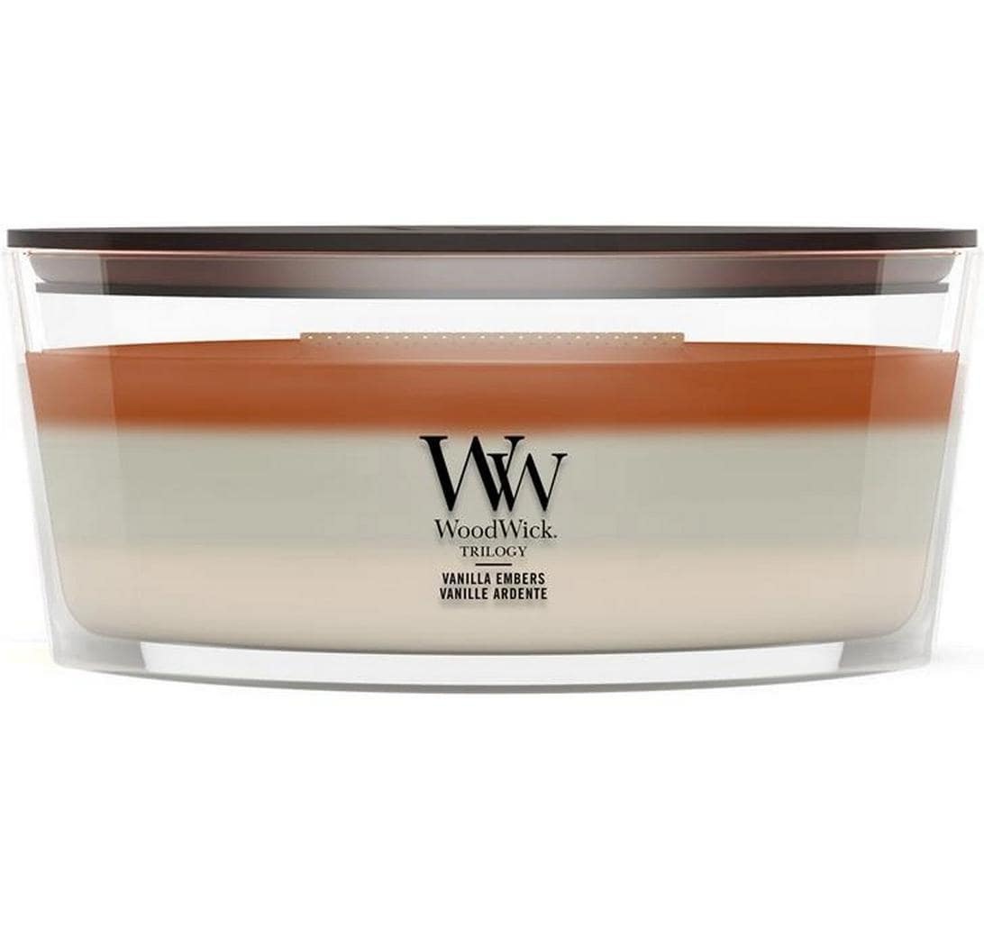 Image of Woodwick Duftkerze "Vanilla Embers Trilogy Ellipse"