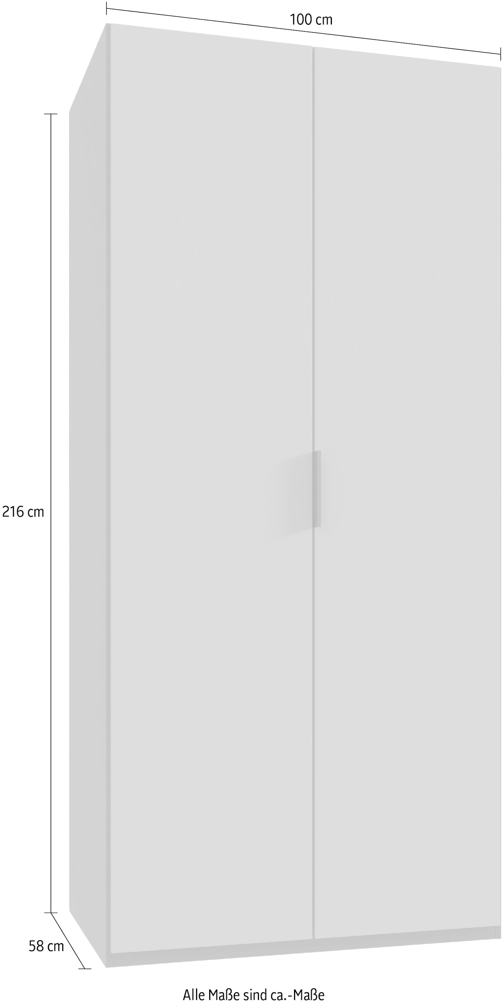 Wimex Armoires à vêtements »Oxford by fresh to go, in 3 Breiten, Made in Germany« wahlweise mit oder ohne Spiegel,  mit hochwertigen Falttüren für den perfekten Überblick