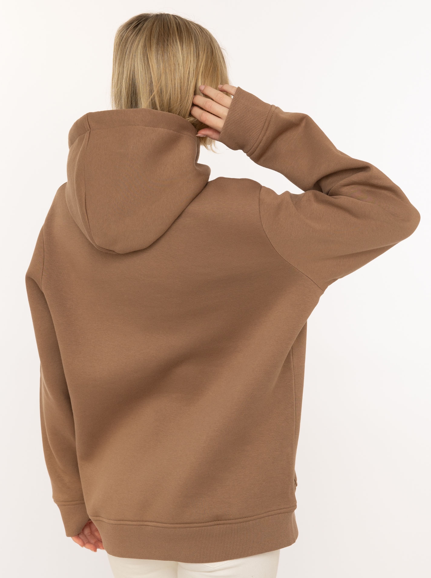 Zwillingsherz Hoodie »"Love Yourslef"«, runde grosse Frontstickerei, farbige Kordel, Kängurutasche
