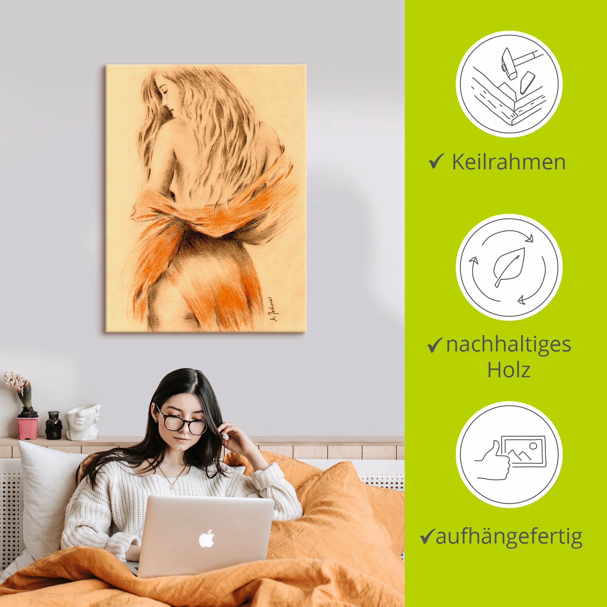 Artland Wandbild »Traumgirl«, Frau, (1 St.), als Leinwandbild, Poster in verschied. Grössen