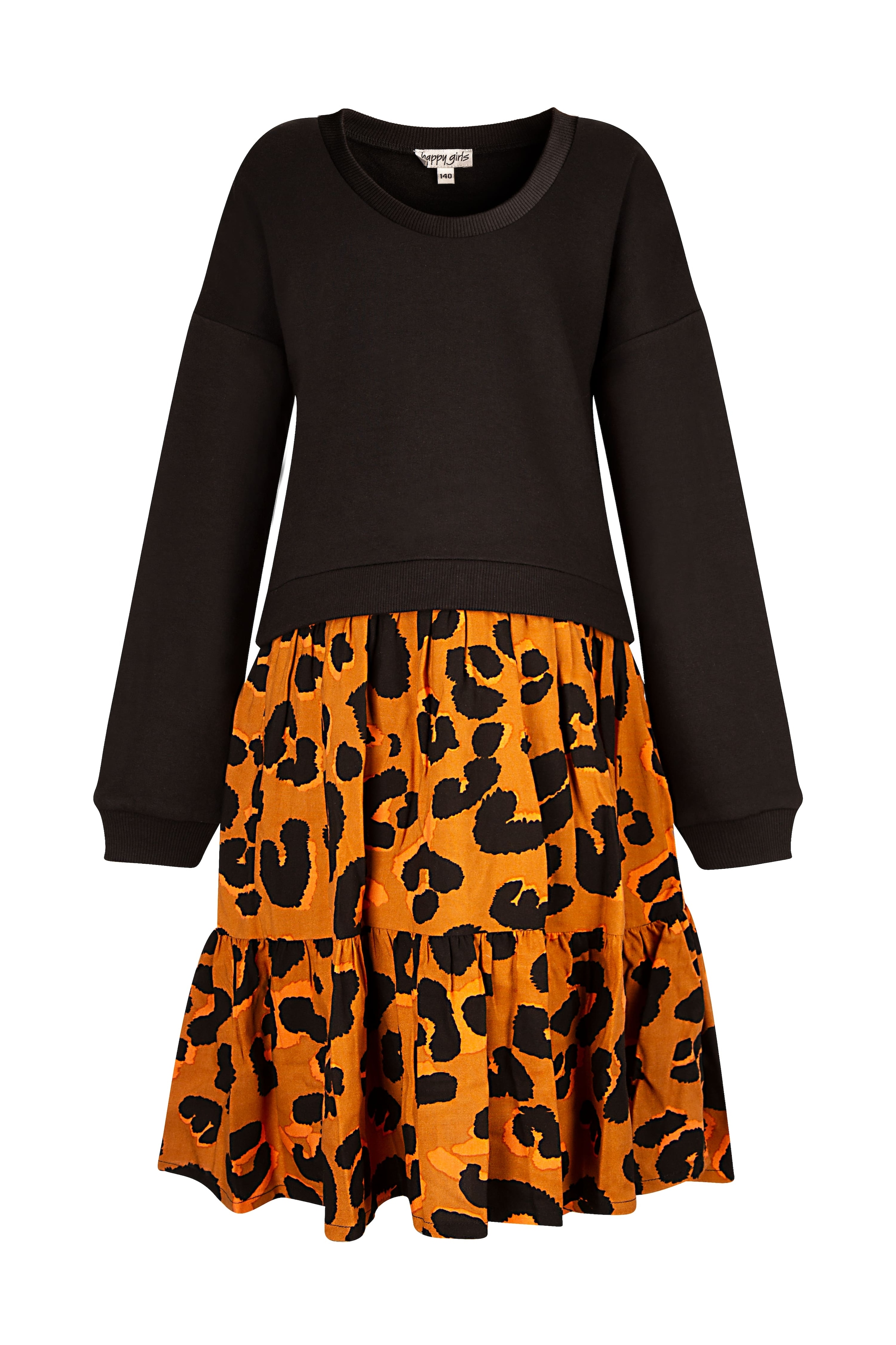 Image of happy girls Midikleid mit angesetztem Rock im angesagten Animal-Alloverprint