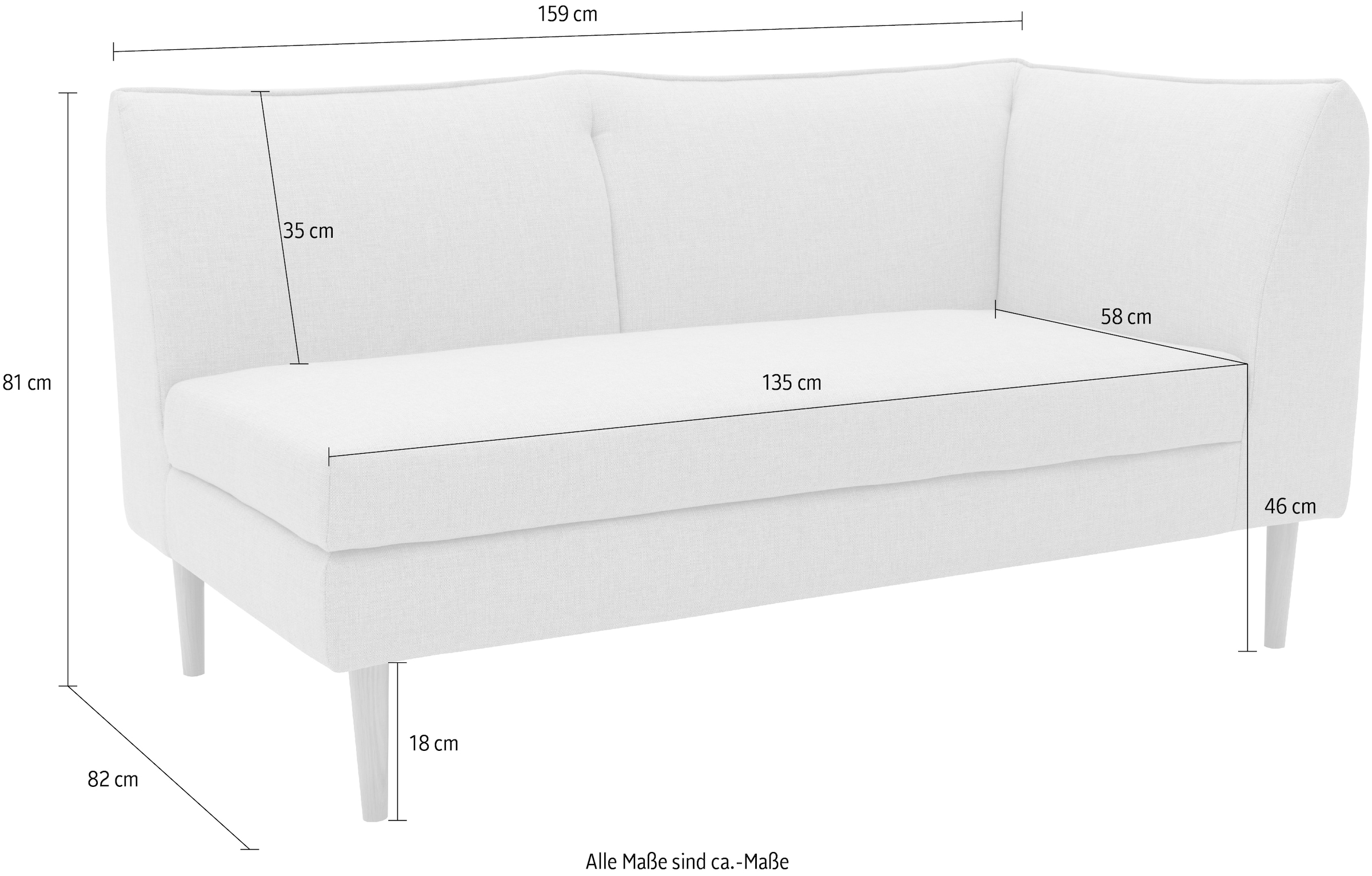 DOMO collection Sofa-Eckelement »Filho, individuell erweiterbar« Polstermöbel für Terrasse, Garten und Balkon, speziell für Outdoor