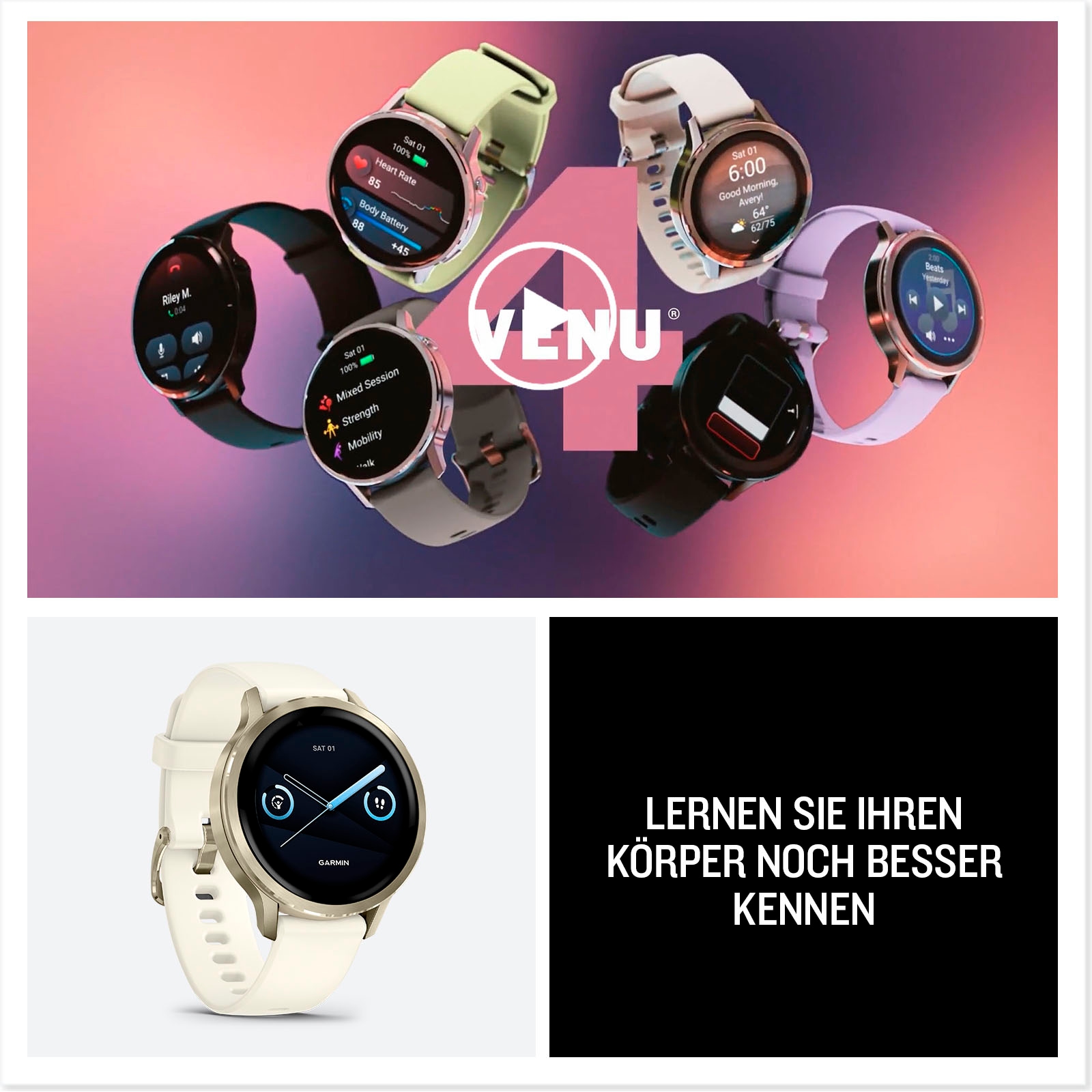Garmin Smartwatch »Venu 4« (3,04 cm / 1,2 ″)