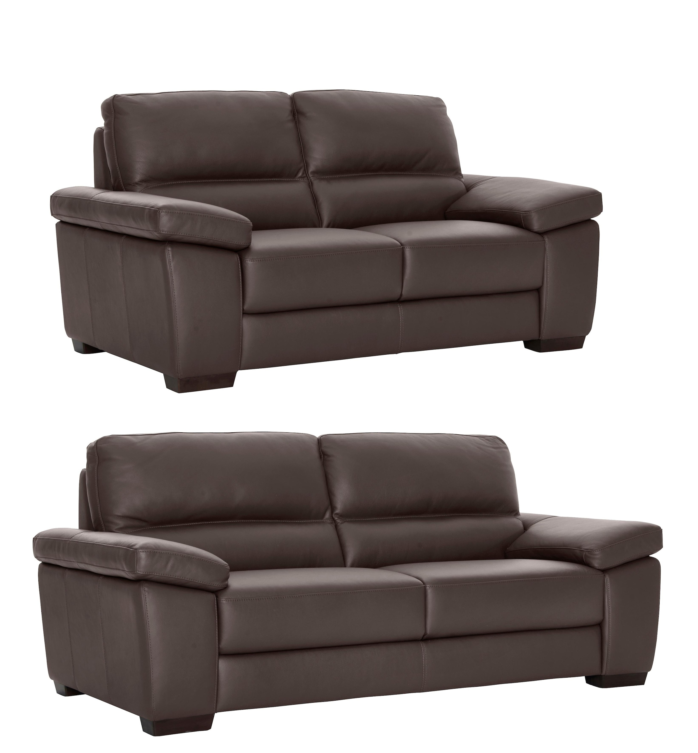 CALIA ITALIA Polstergarnitur »Gaia, hochwertige Garnitur aus 2-Sitzer und 3-Sitzer, edles Design«, (Set, 2 tlg.), Ledergarnitur, in zwei hochwertigen Lederqualitäten