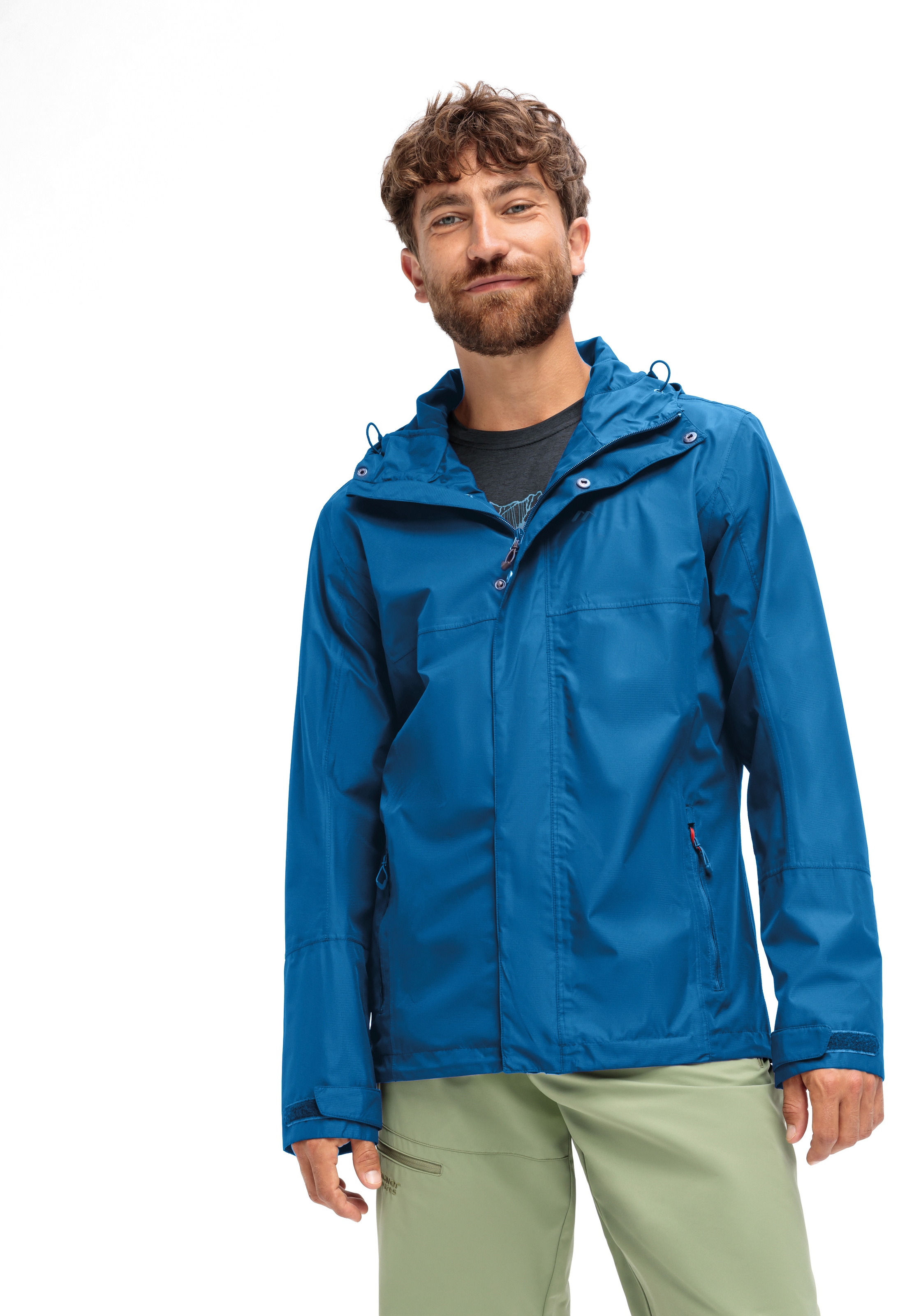 Maier Sports Veste de pluie »Abbenstein M« Veste homme imperméable, coupe-vent moderne, veste outdoor, coupe régulière