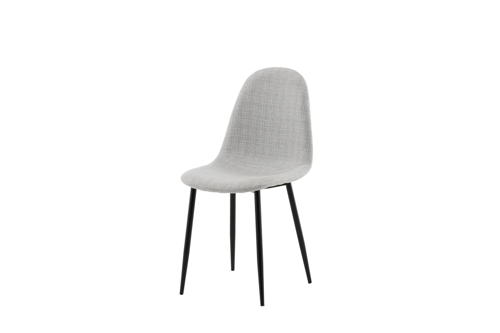 Venture Home Esszimmerstuhl »Polar, 2er-Set Esszimmerstühle in Schwarz-Stoff, 150 kg belastbar« () 2 Stk.Polsterstuhl, Stoffbezug, Metallbeine, abgerundet, zeitlos