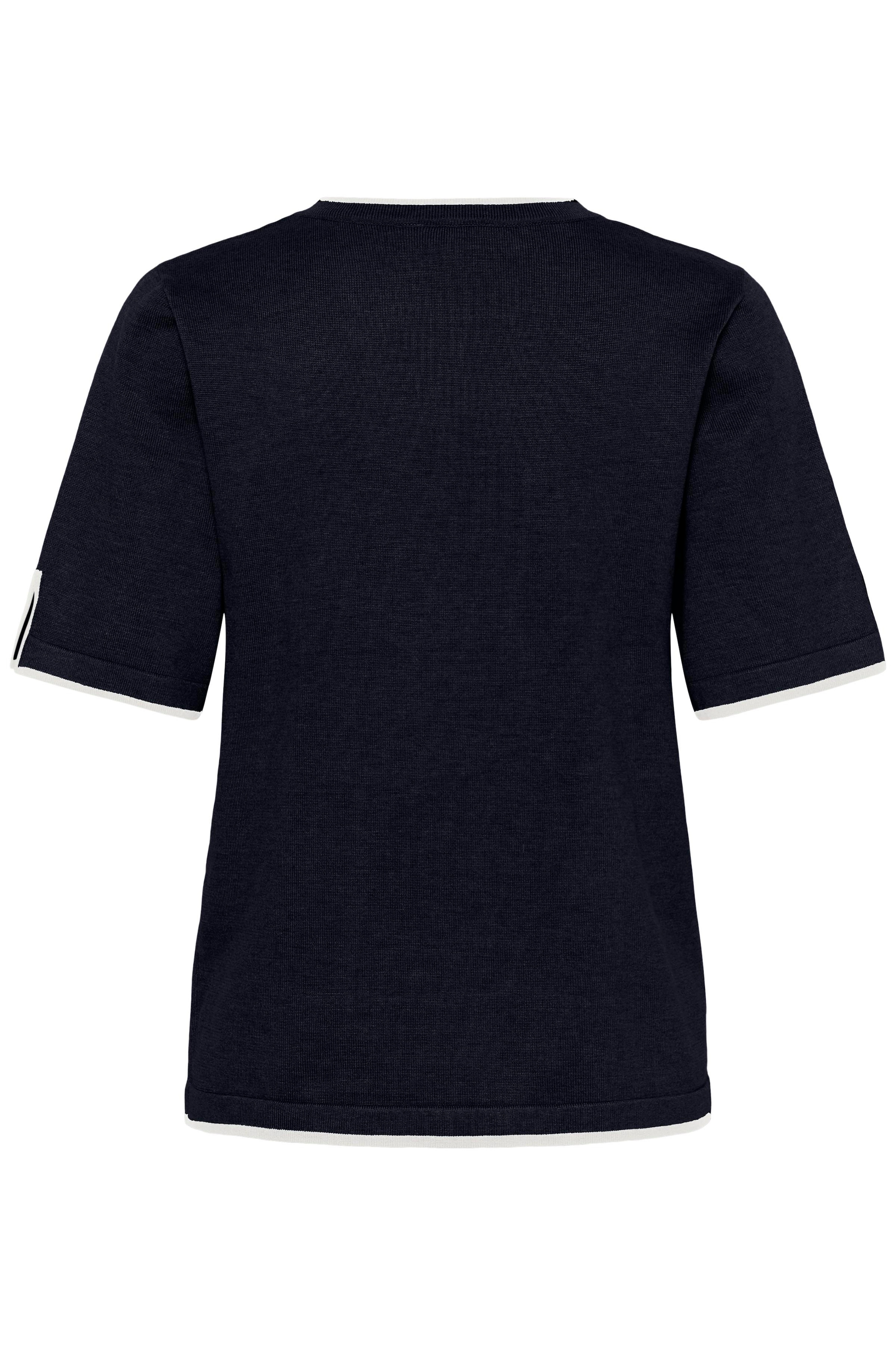 Saint Tropez Pull en tricot »MilaSZ Contrast Stripe SS Pullover« Viskosemischung, Regular fit