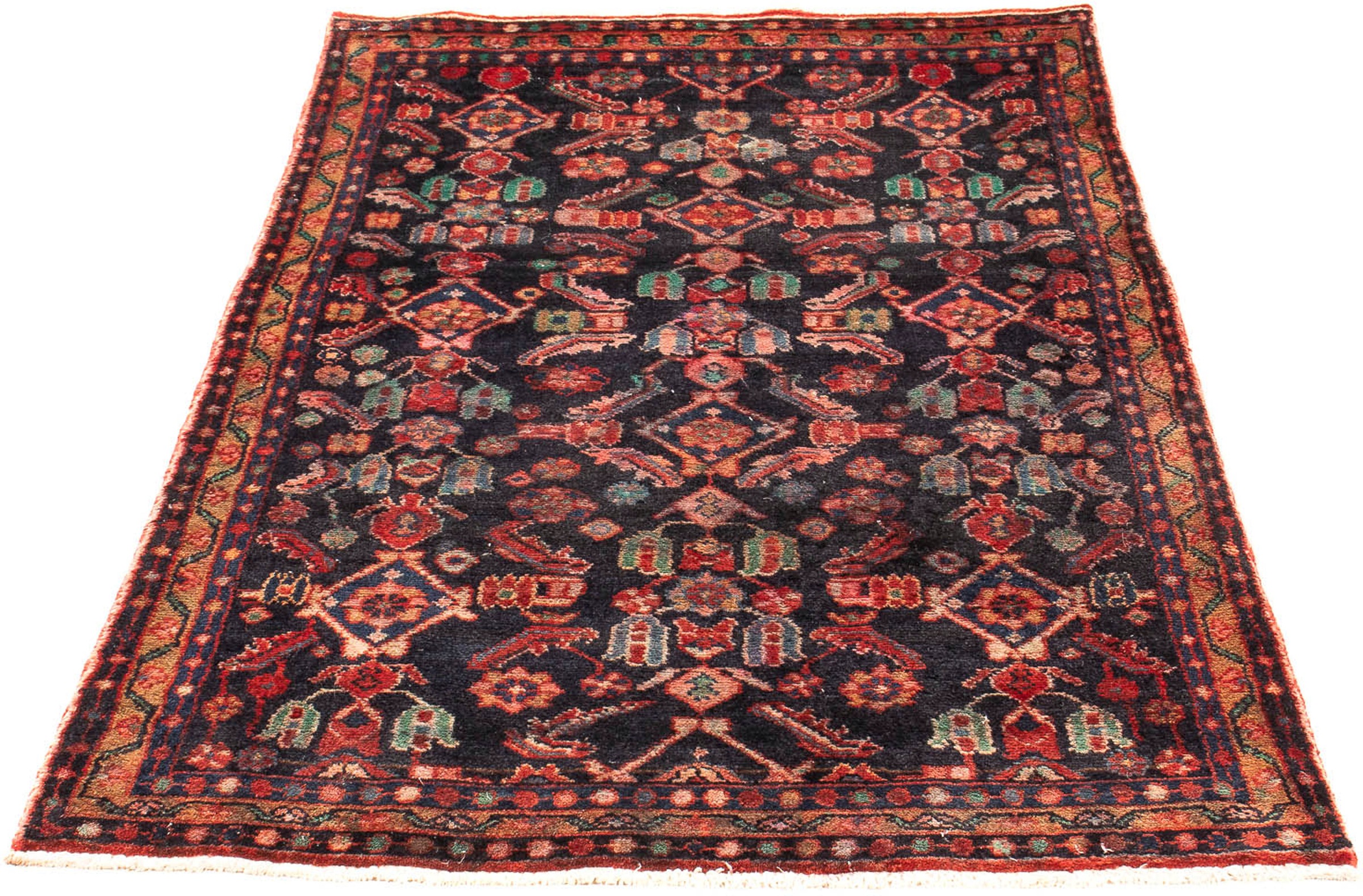 Image of morgenland Orientteppich »Perser - Nomadic - 180 x 104 cm - dunkelblau«, rechteckig, 10 mm Höhe, Wohnzimmer, Handgeknüpft, Einzelstück mit Zertifikat bei Ackermann Versand Schweiz