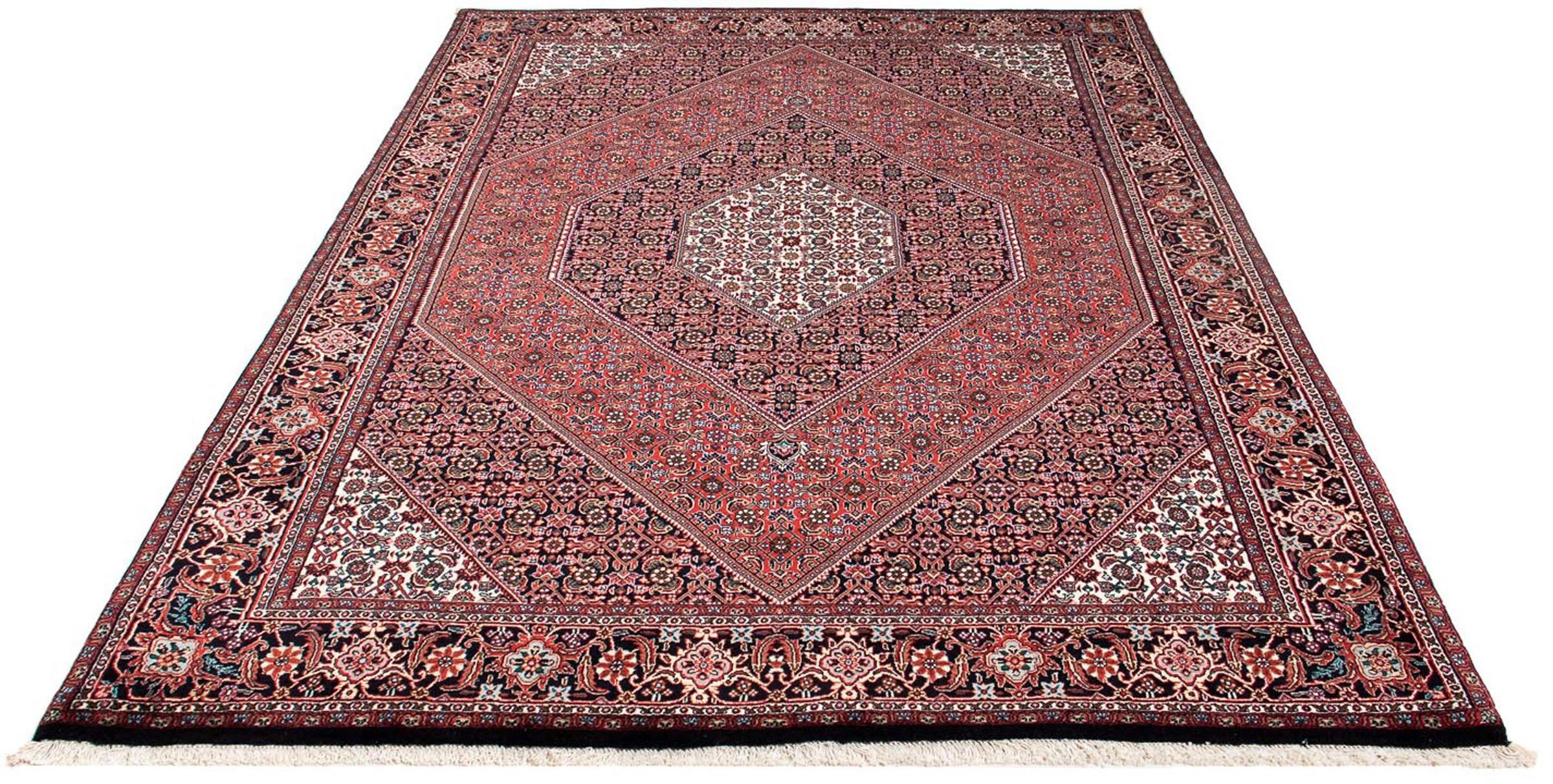 Image of morgenland Orientteppich »Perser - Bidjar - 234 x 168 cm - hellrot«, rechteckig, 15 mm Höhe, Wohnzimmer, Handgeknüpft, Einzelstück mit Zertifikat bei Ackermann Versand Schweiz