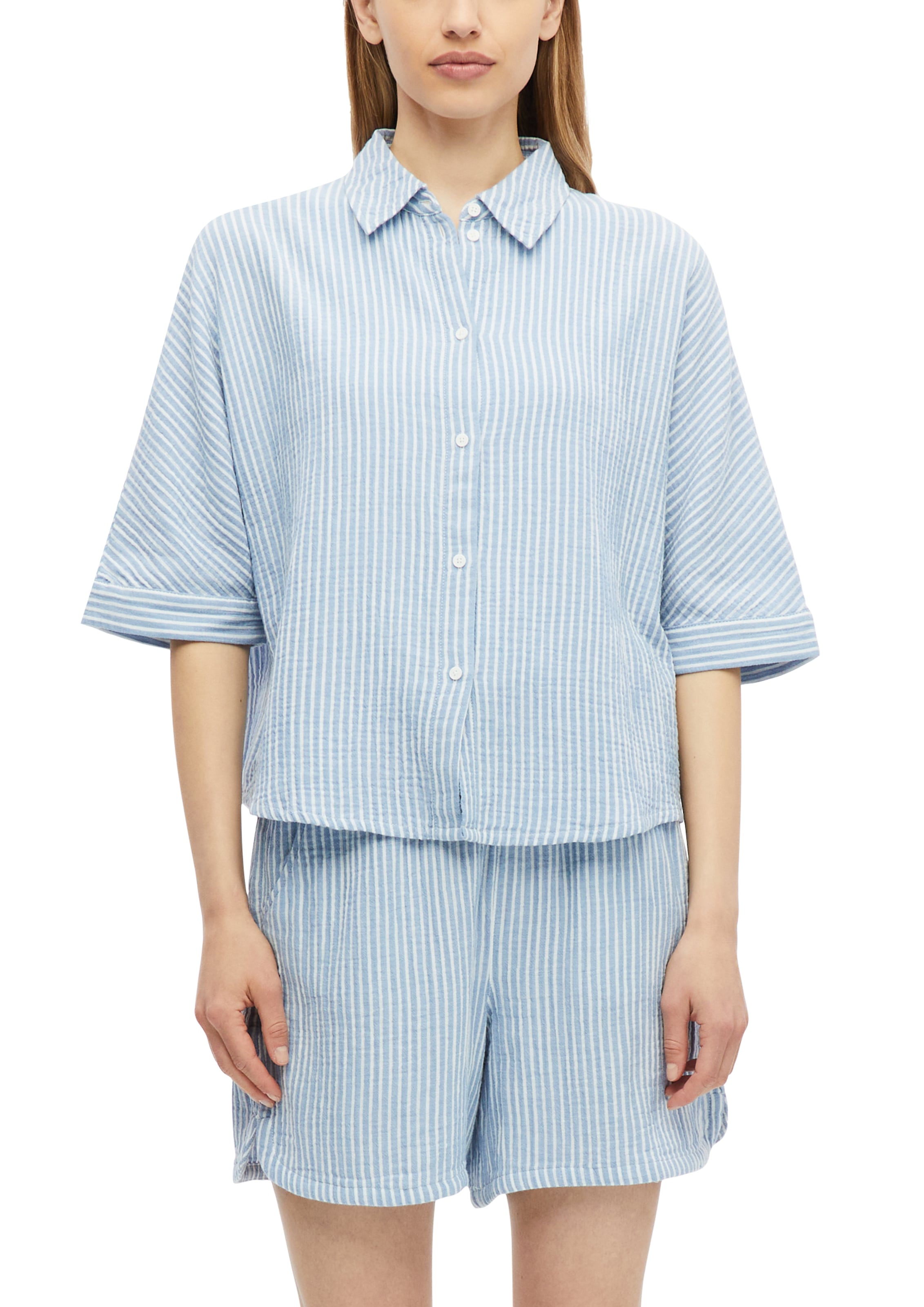 Image of s.Oliver Hemdbluse Gestreifte Sommerbluse - 3/4-Arm