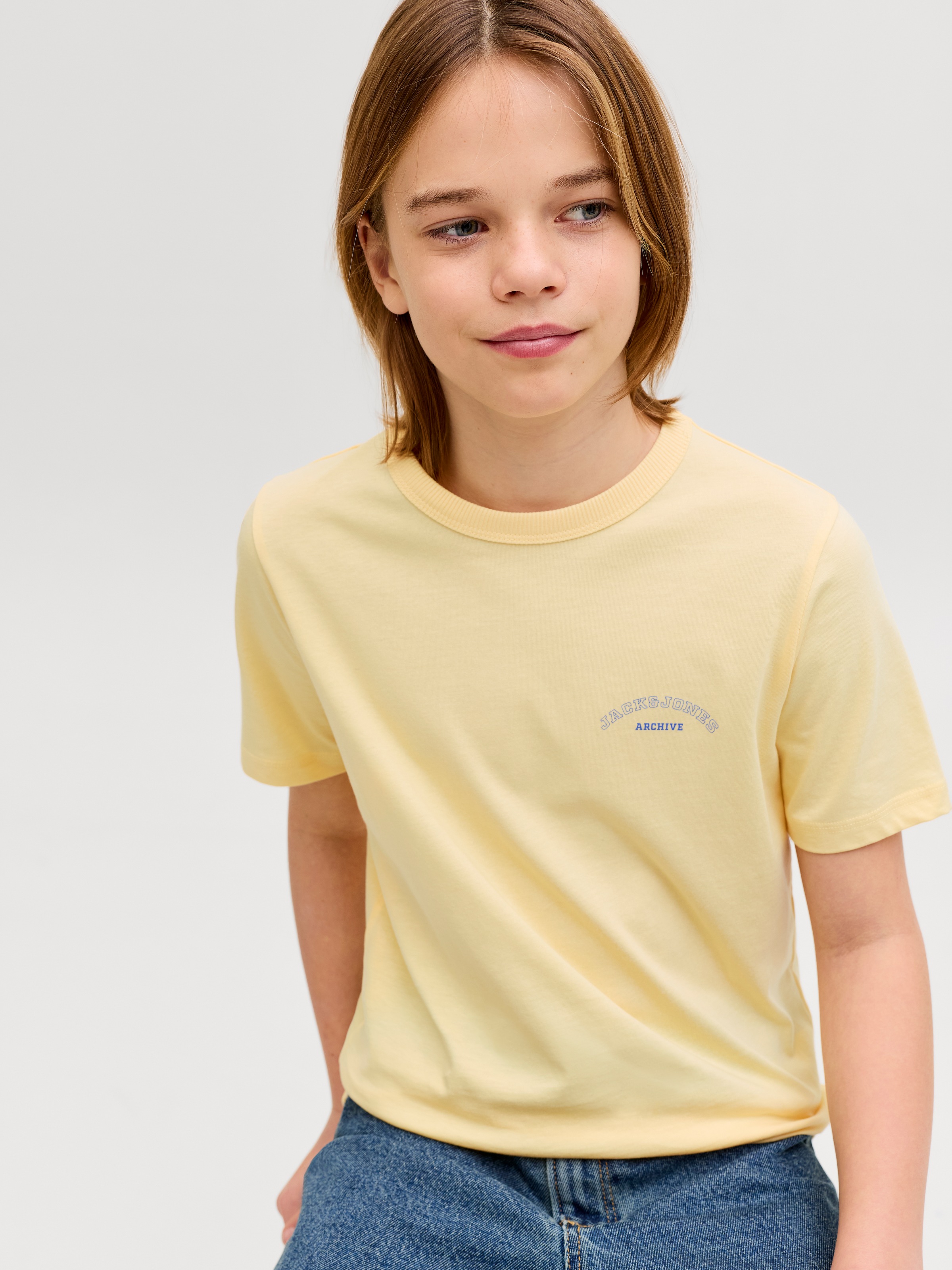 Jack & Jones Junior T-shirt »JJCOLLEGE LOGO TEE SS CREW NECK JNR« avec impression logo