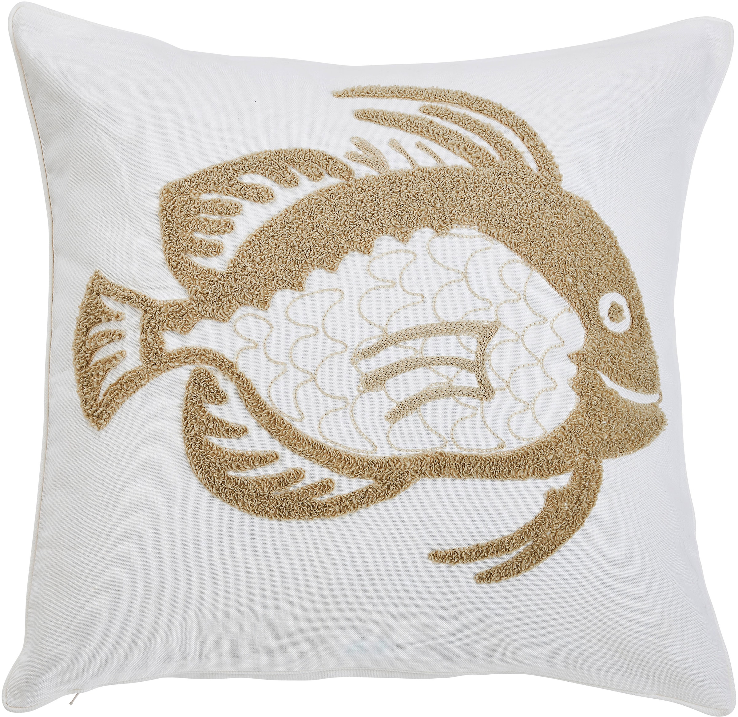 Image of done. Dekokissen "Happy Fish" Kissenhülle in 3-D Optik durch Motiv aus Frottierschlingengewebe