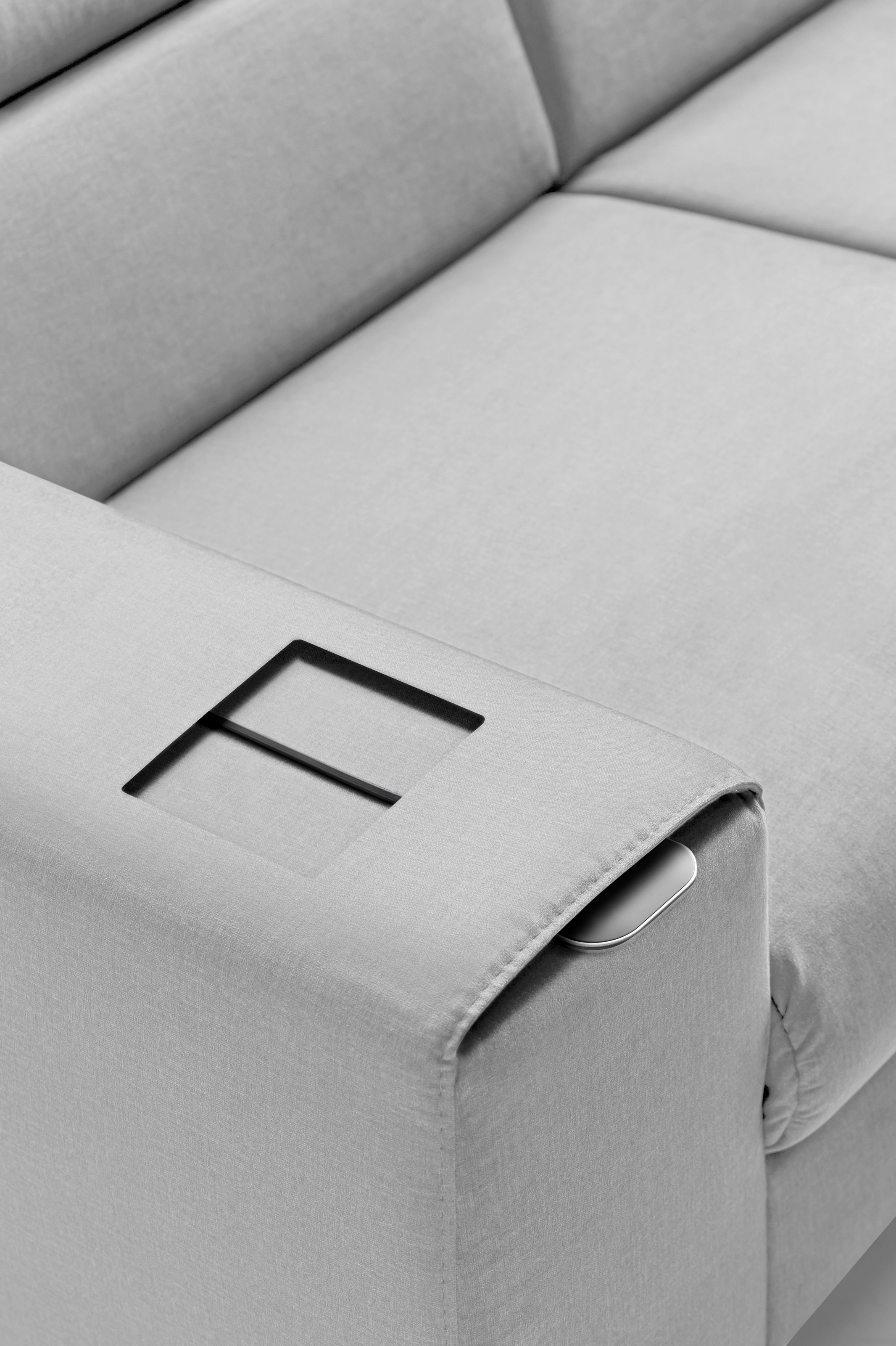 COTTA Polstergarnitur »Morven L-Form«, (Set), Set bestehend aus: Ecksofa mit Kopfteilverstellung & Hocker